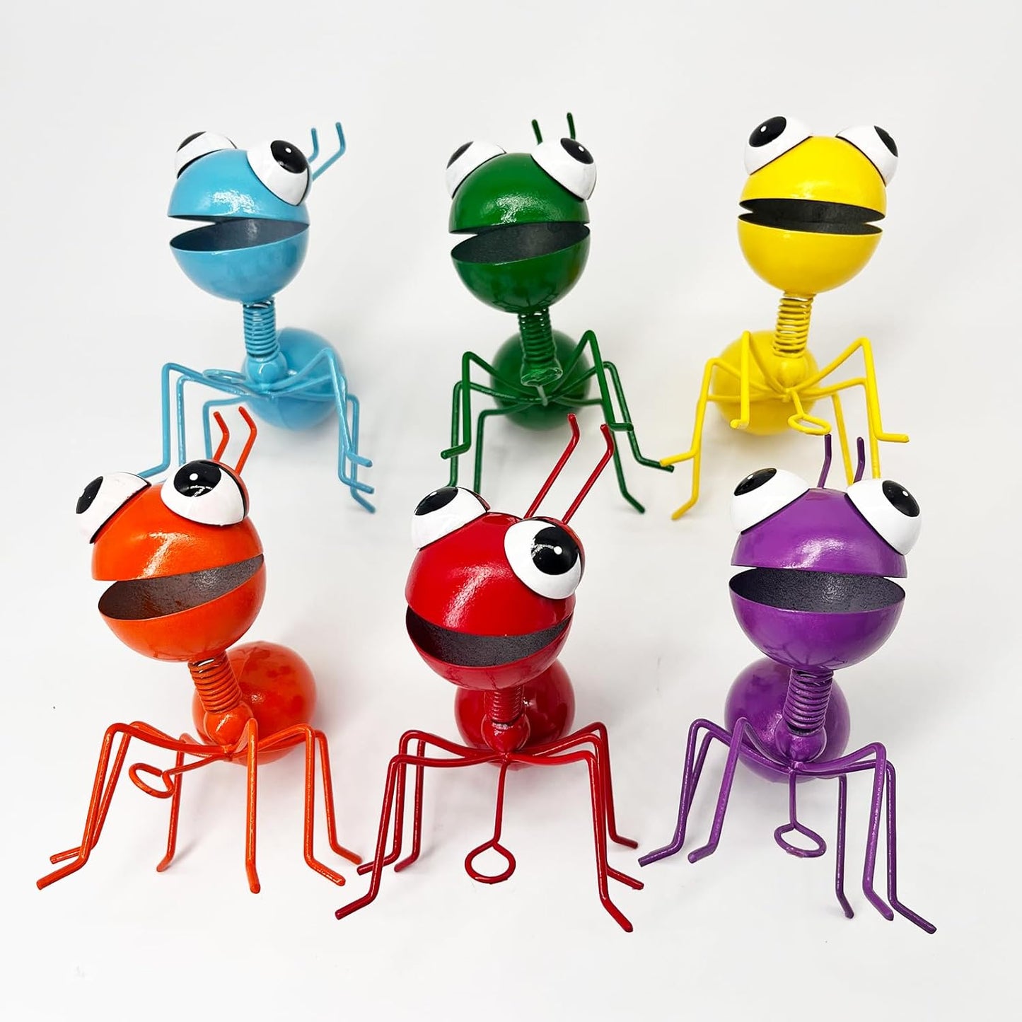 Metal Yard Art Garden Decor for Outside Cute Ants Yard Decorations Outdoor Lawn Ornaments Backyard Gifts for Mom - Set of 6