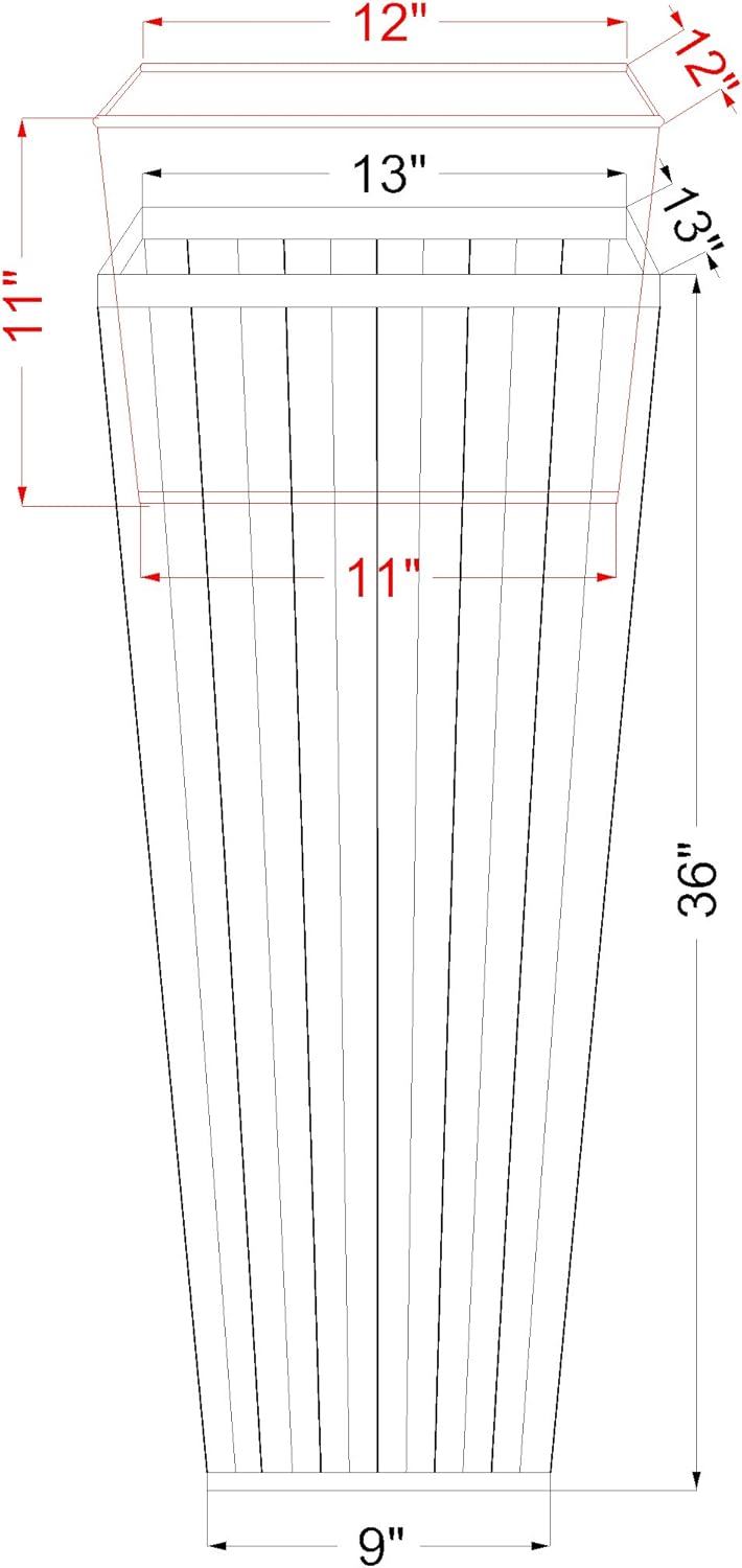 H Potter Tall Outdoor Planter or Indoor Flower Pots Large with Drip Tray