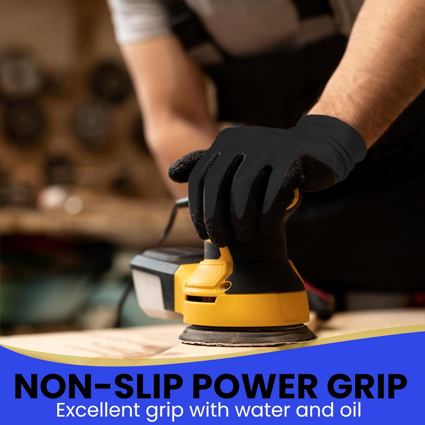 10 OR 20 Pairs Work Gloves–Heavy Duty Rubber Coated Safety Work Gloves–Multipurpose Gloves