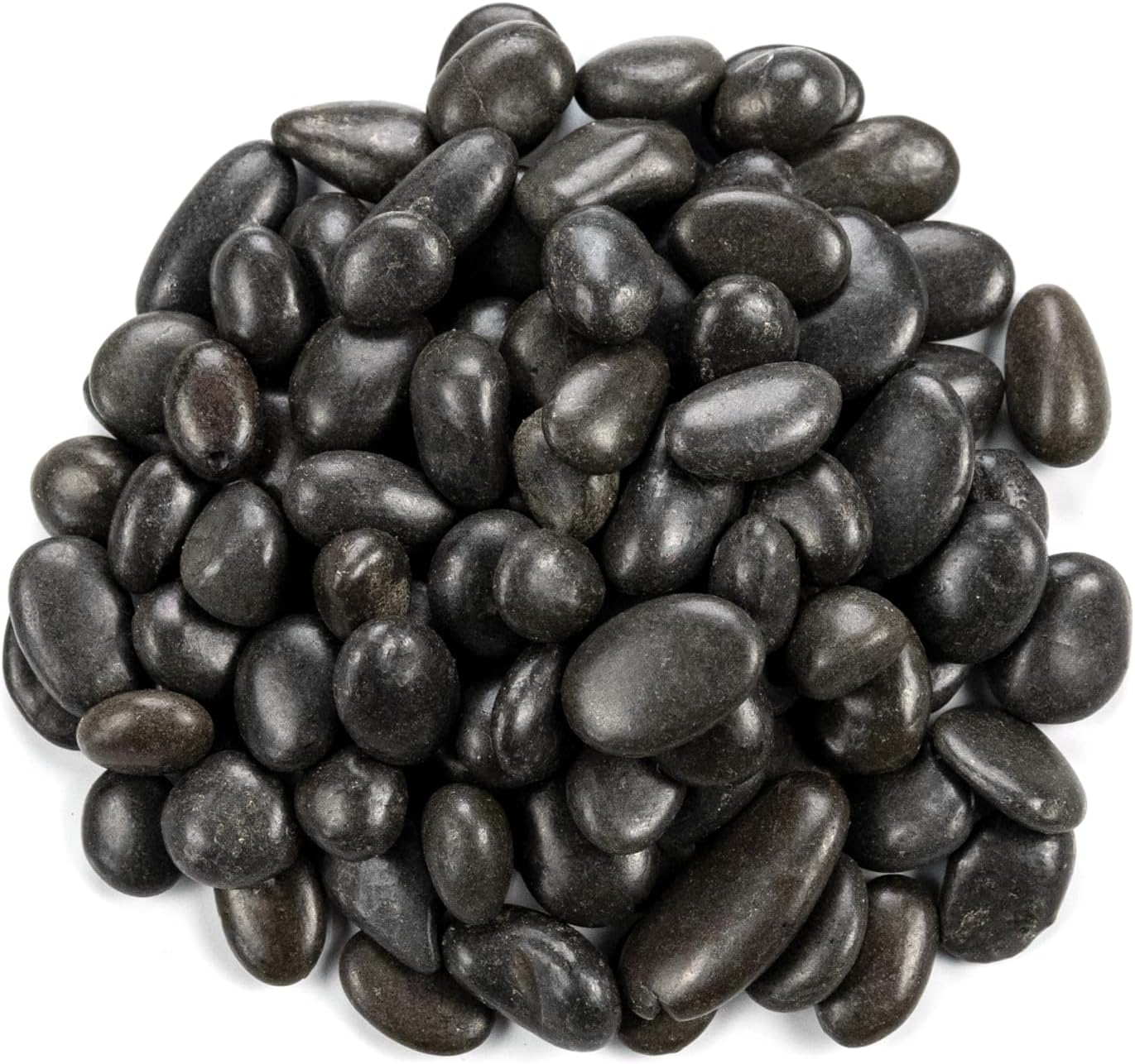 MSI Decorative Polished Black Pebbles, 0.4 inch, 40 lb. Bag (55 Bags/Pallet)