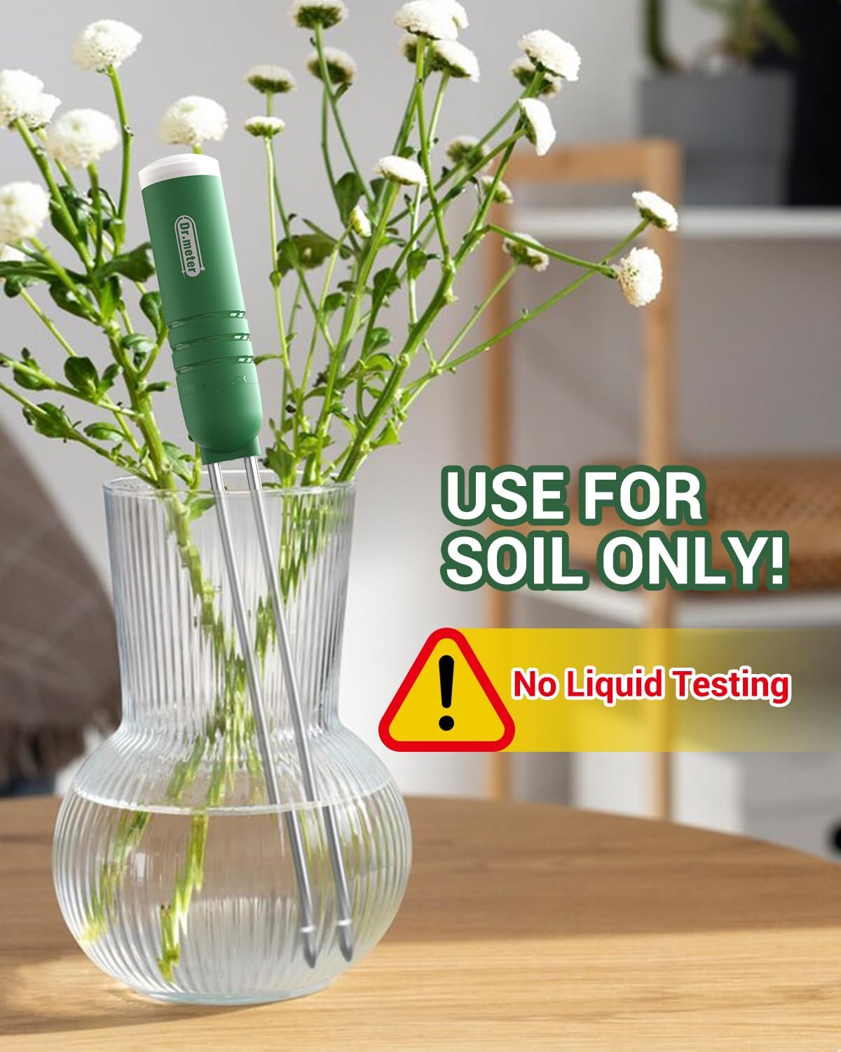 Dr.meter 2 Pack Soil Humidity Sensor Probe, Plant Soil Moisture Meter, Accessory Only, Cannot Be Used Alone