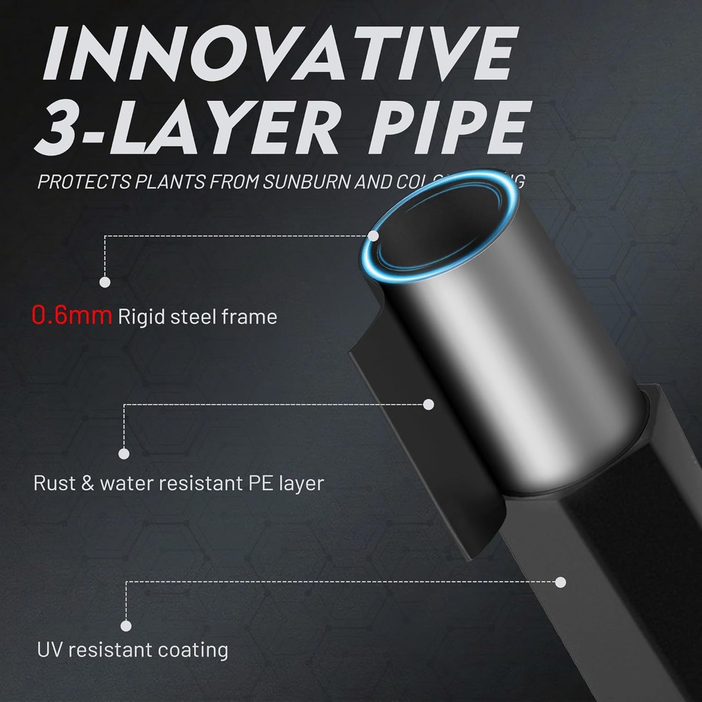 Garden Trellis for Climbing Plants Outdoor, 5.7FT Tall Metal Obelisk Trellis, 68.9" Umbrella Trellis for Potted Plants, Mushroom Top Trellises for Vines, Rose, Clematis, Pea, Bean, Tomato