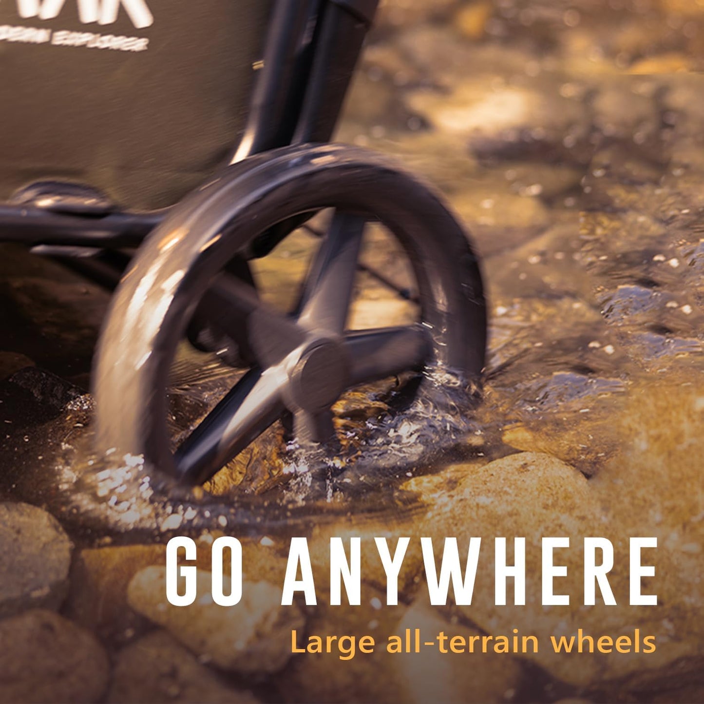 400lbs Large Capacity Collapsible Wagon Cart,Folding Utility Heavy Duty,All Terrain Big Wheels for Garden Camping Sports Outdoor Shopping, Green