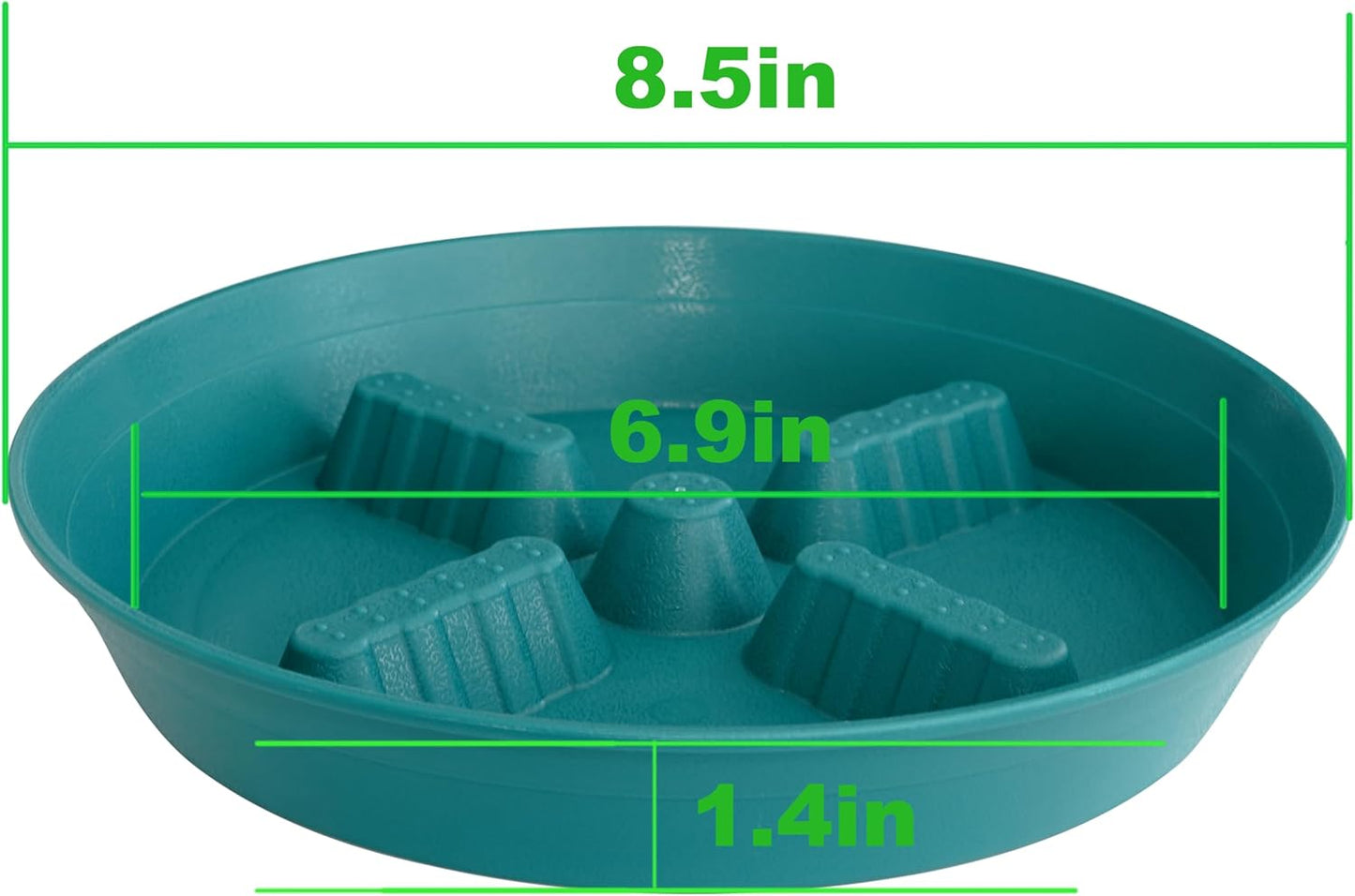 4 Pack Plant Saucer 8 inch, 10 12 14 17 inch, Plant Stand Plastic Plant Saucers for Indoors Outdoor, Heavy Duty Flower Planter Drip Trays for Pots, Pot Saucers for Plants, Grow Bags Saucers