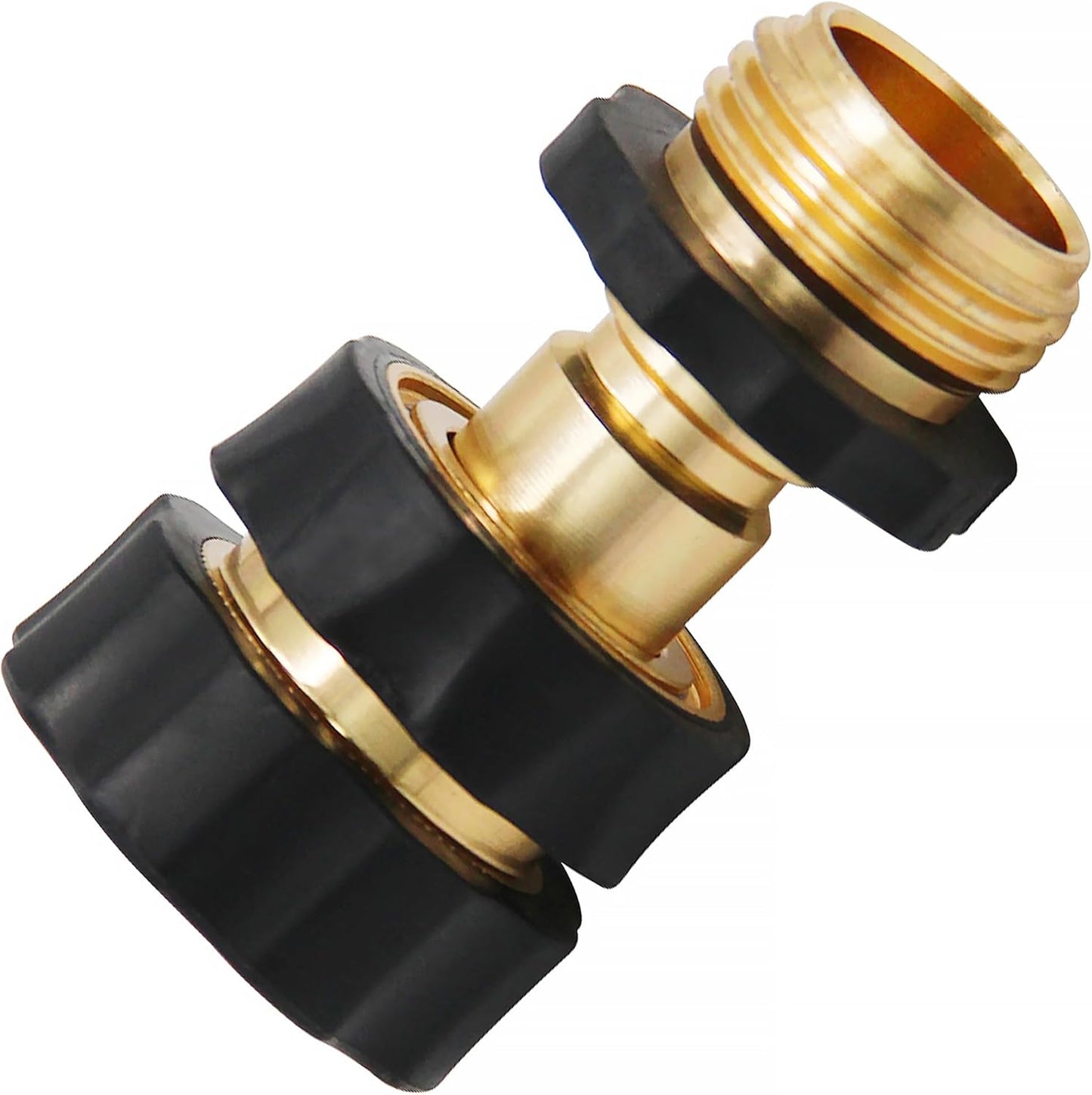 3/4 Inch Garden Hose Quick Connector Fittings, Easy Connector Fitting, Male and Female Set, (4)