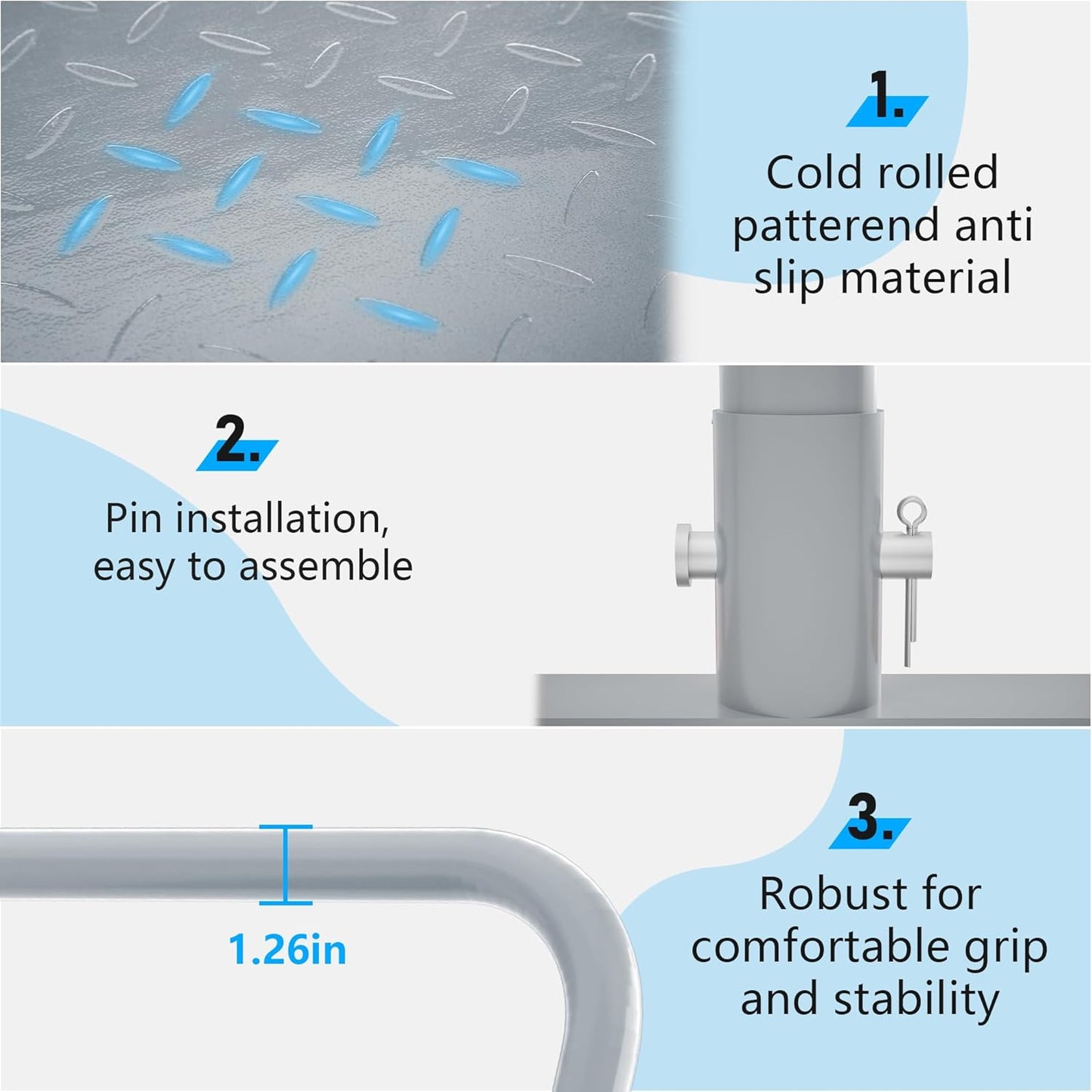 2 in 1 Panel Truck, 2000 LBS Panel Dolly Cart with 6" Swivel Casters and 36" x 24" Deck, Heavy-Duty Drywall Sheet Cart, Handling Wall Panel, Lumber for Garage, Warehouse (5.89 in (4 Side Handrails))