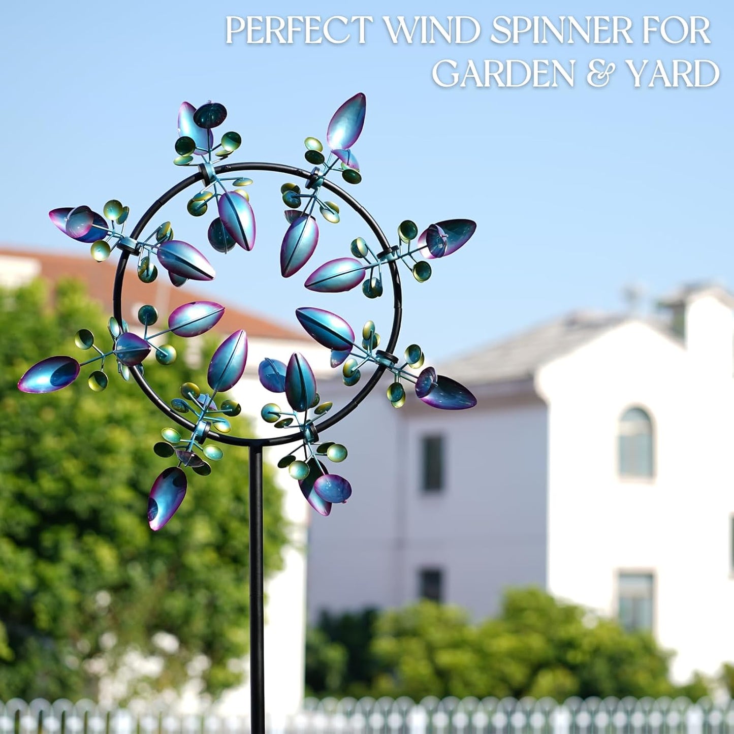 Large Wind Spinners Outdoor, Kinetic Metal Wind Spinners for Yard and Garden, Gift for Family or Friends(30'' H x 87'' H)