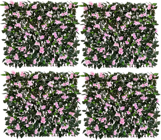 Expandable Fence Privacy Screen for Balcony Patio Outdoor,Decorative Faux Ivy Fencing Panel,Artificial Hedges