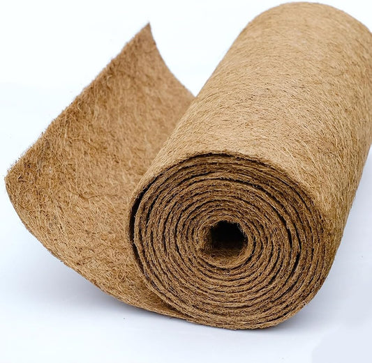 Coco Coir Liner, Yarrdfir 24x80 inch Natural Coconut Liners for planters Flower Basket, Reptile Carpet, Natural Coconut Fiber mat, Garden Decoration, Animal pet pad, Snow Mat