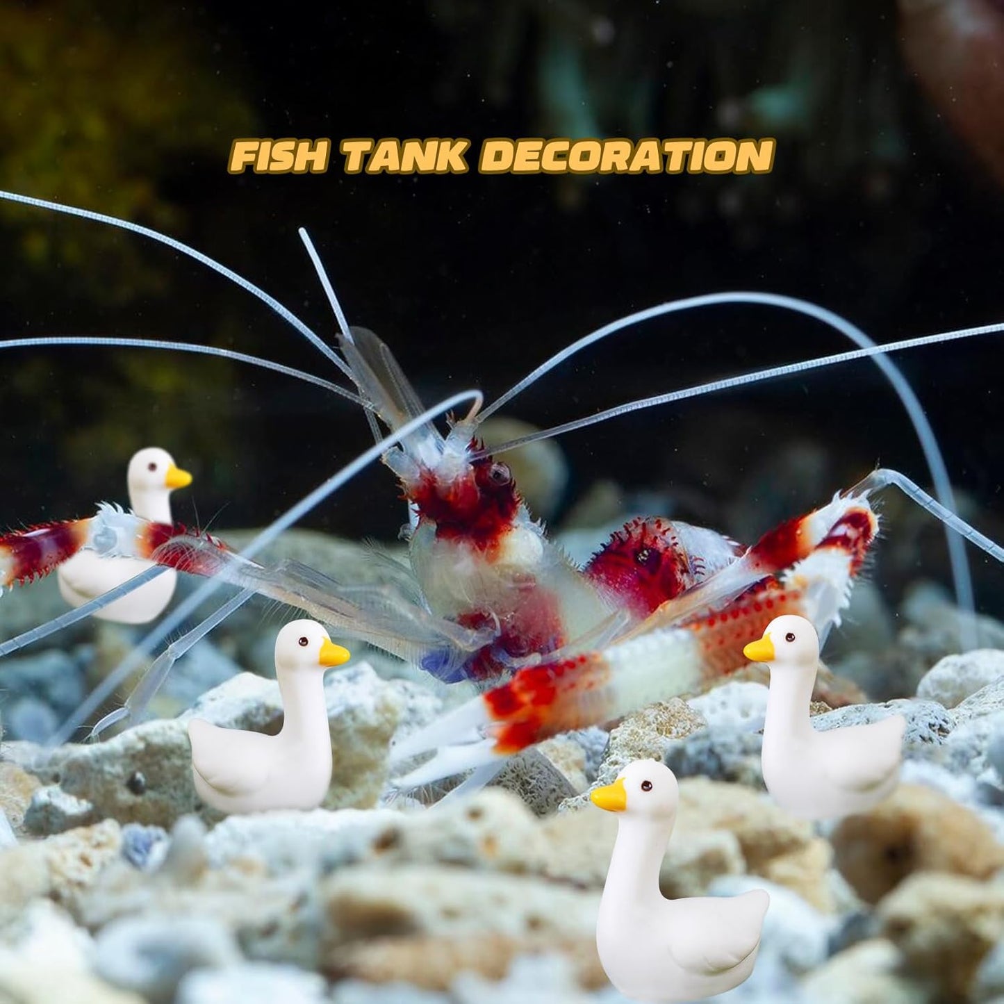 ﻿50pcs Mini Tiny Goose Figurines - Resin Geese Animal Statues for Halloween Decorations, DIY Crafts, Party Gifts, Stocking Stuffers, Micro Landscape Ornaments to Hide,Small Desk Goose Decor