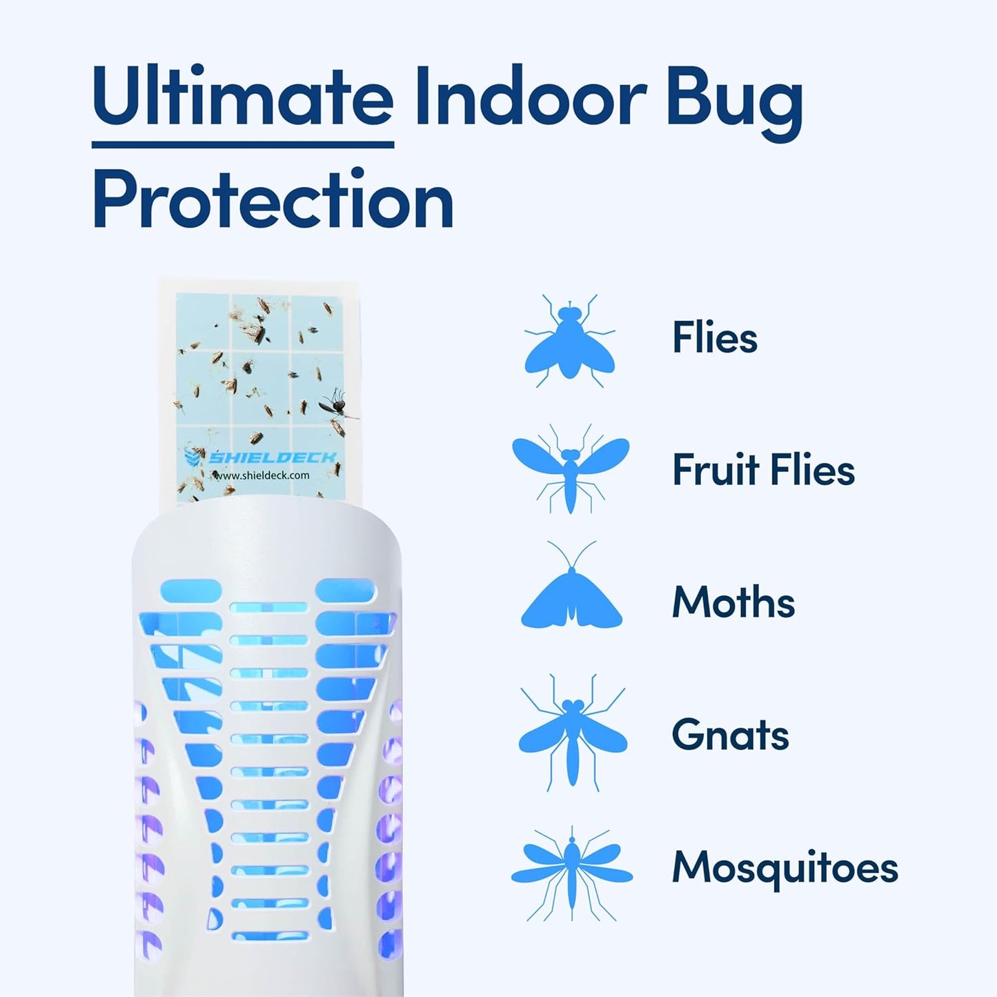 Fruit Fly Traps for Indoors (1 Device + 5 Refills) - Flying Insect Trap Plug in Bug Zapper Indoor, Gnat Trap and Mosquito Trap, Bug Catcher Traps with UV Light Fly Trap Indoor Bug Zapper