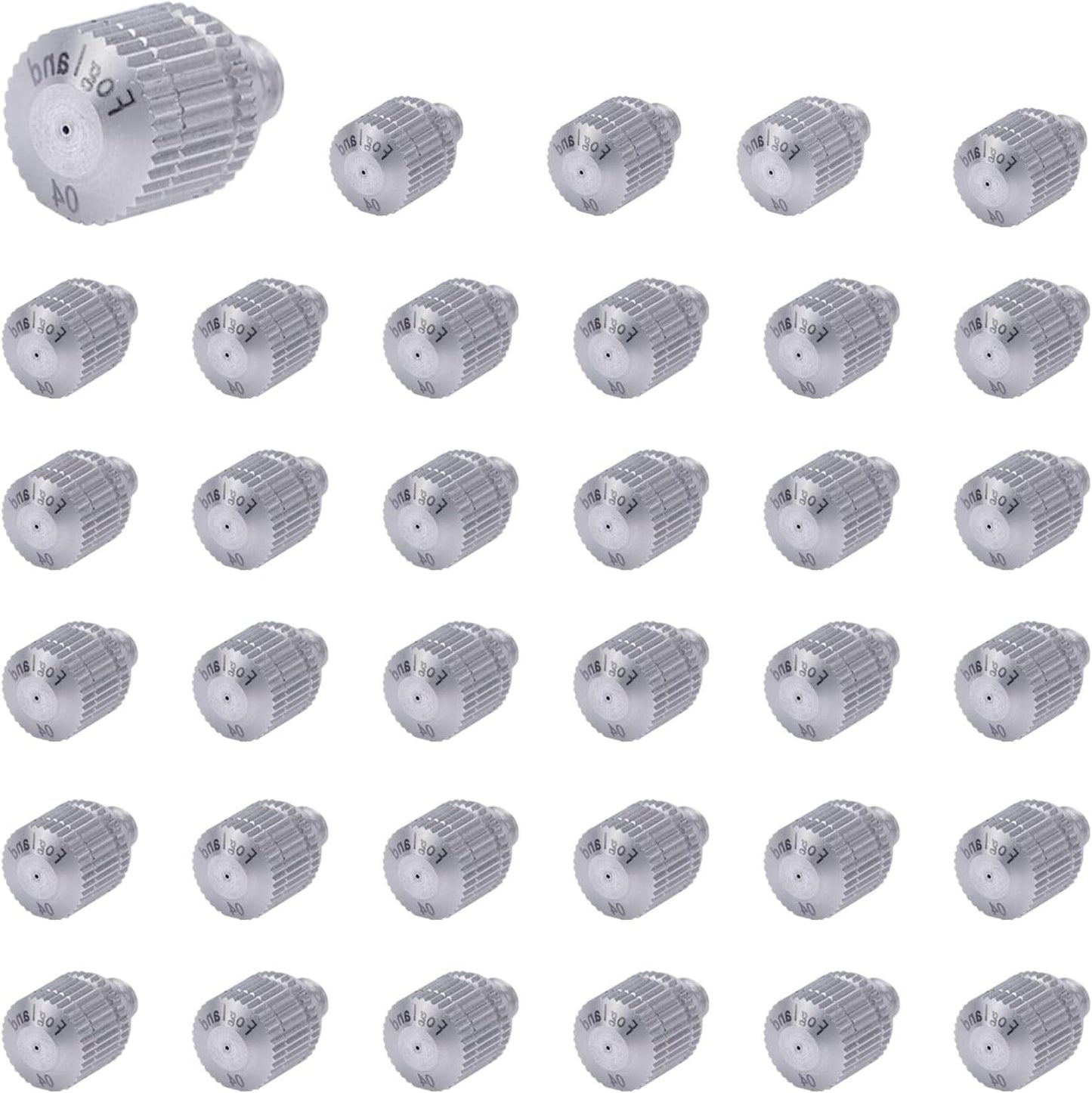 Fogland Misting Nozzles for Cooling System:35pcs Clogging-Prevent Cleanable Stainless Steel Mist Nozzles 0.016" Orifice 10/24 UNC for Patio Garden Trampoline