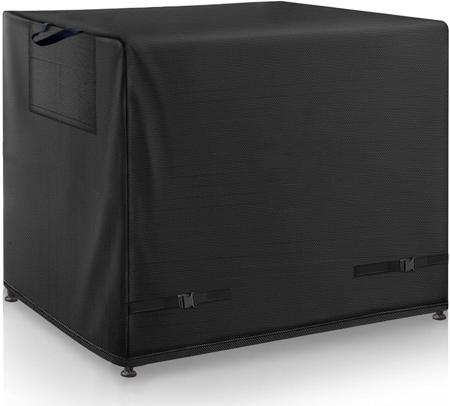 Outdoor Dining Table Cover - Heavy Duty Waterproof Cover for Patio Metal Steel Slat Table, Compatible 64" x 38" Black