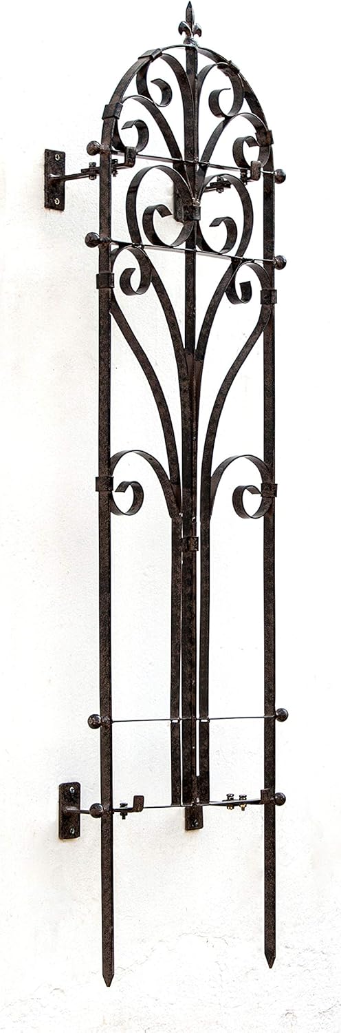 H Potter Outdoor Metal Wall Decor or Trellis for Climbing Plants Suitable as Art Garden Panel Roses Vines Privacy Includes Brackets for Hanging Gar214w1
