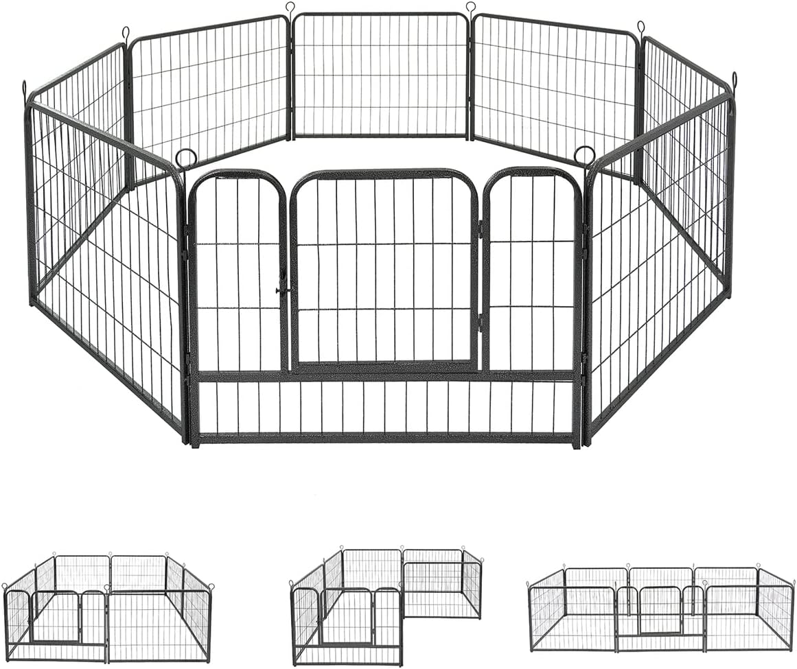 Fencer Wire Decorative Wire Fence, Panel Decor, Heavy Duty Iron Landscape Patio Flower Bed Animal Barrier Border Edging Section, Foldable Garden Fence for Yard for Dog Outdoor, 24 Inch x 21 FT