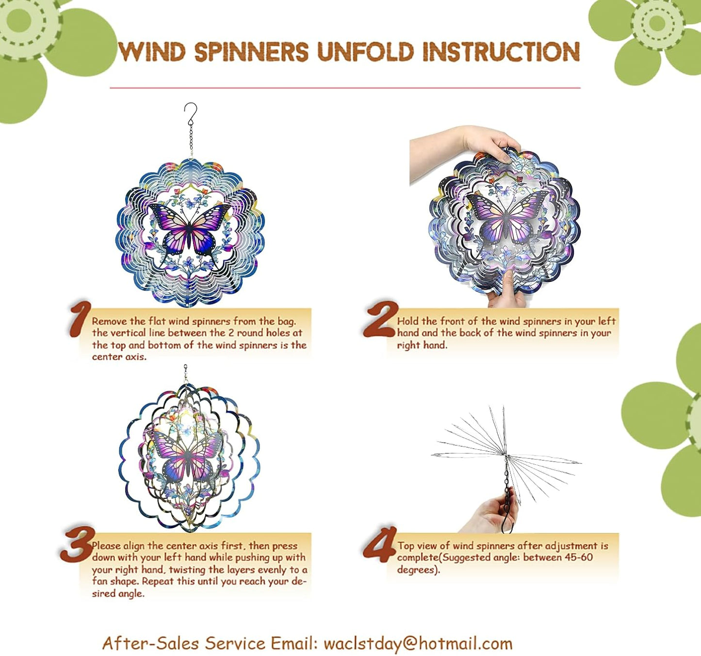Wind Spinners Outdoor Hummingbird Decorations - Birthday Gifts for Women Mom Grandma, Hanging 12 inch 3D Sculptures for Garden Decor for Outside, Patio, Yard
