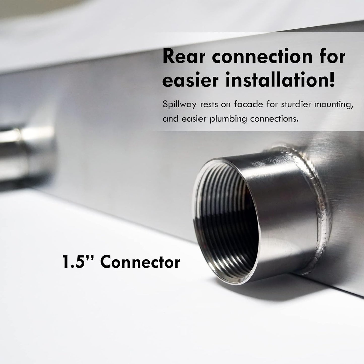 HALF OFF PONDS Steel Elegance 36" Color Changing Lighted Stainless Steel Spillway - STE36CC-HOP