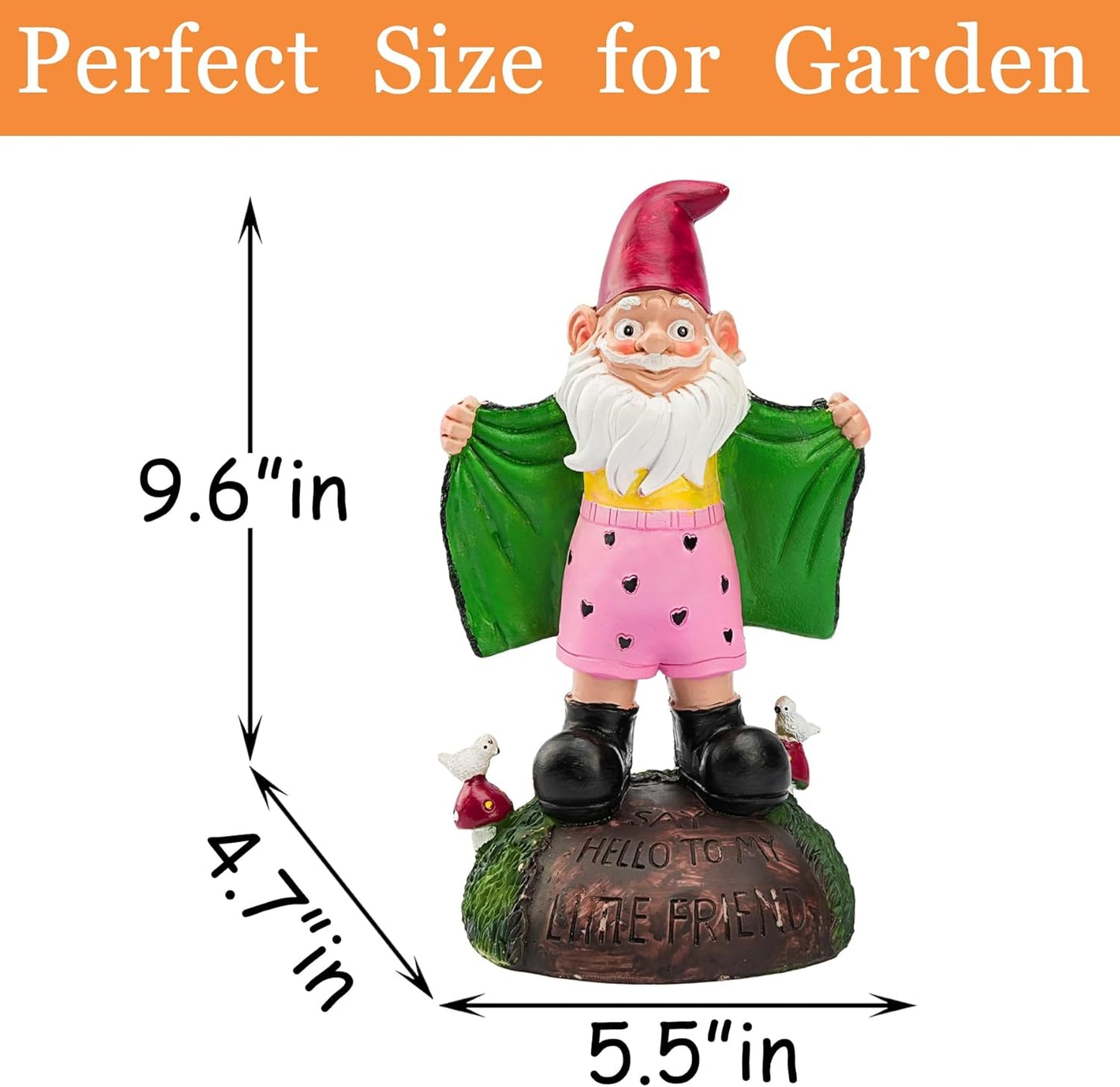Garden Gnome Statue, Humor Gnome Decor, Animal Resin Sculptures, Statue Ornaments for Outdoor, Home Garden Decor Accents, Lawn Ornaments