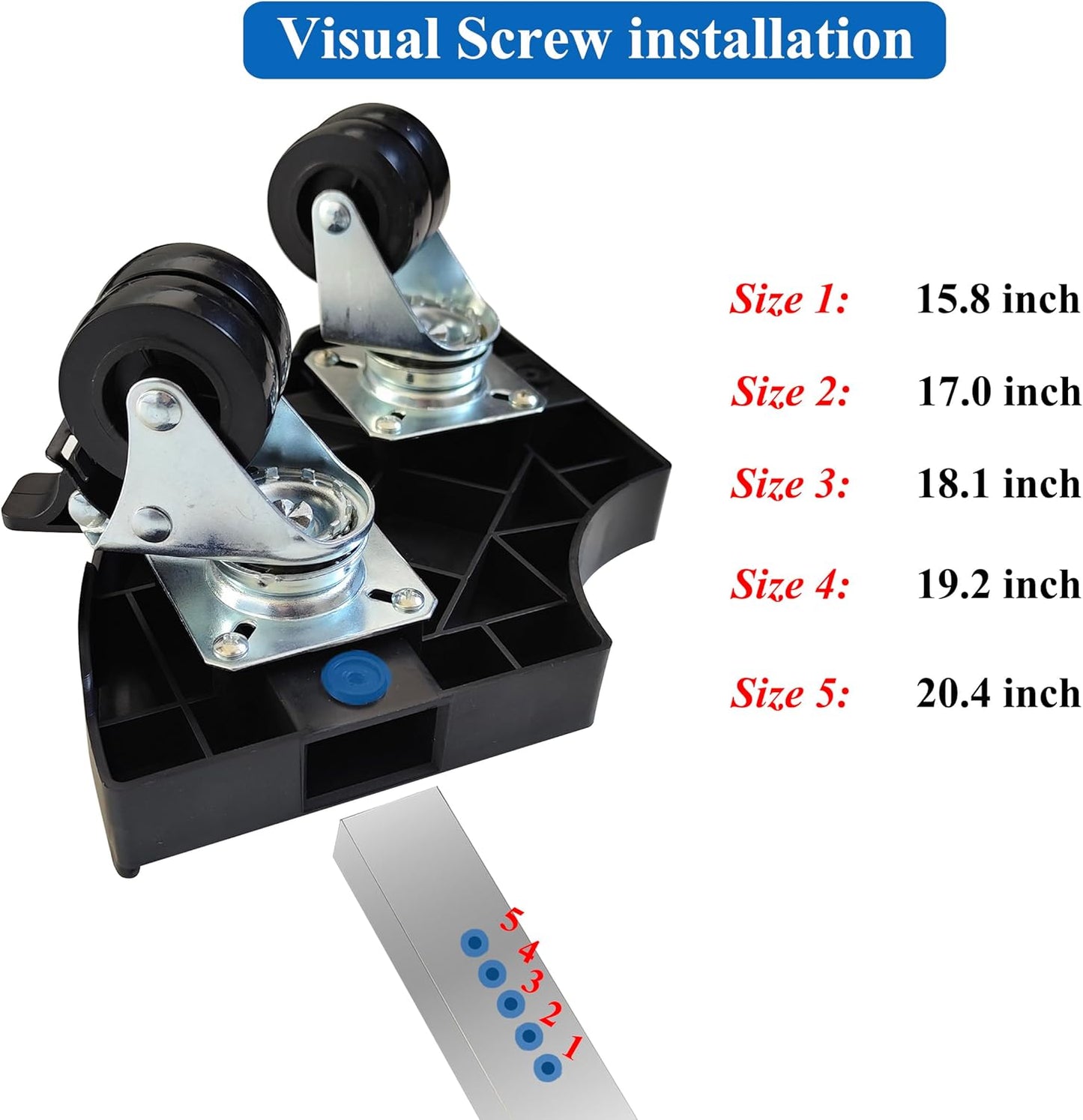 15-20 Inch Plant Caddy with Wheels Outdoor Indoor, 2 Pack Large Rolling Plant Stand for 600lb Heavy Duty Flower Pots, Round Plant Rollers Lockable Potted Planter Dolly, Black