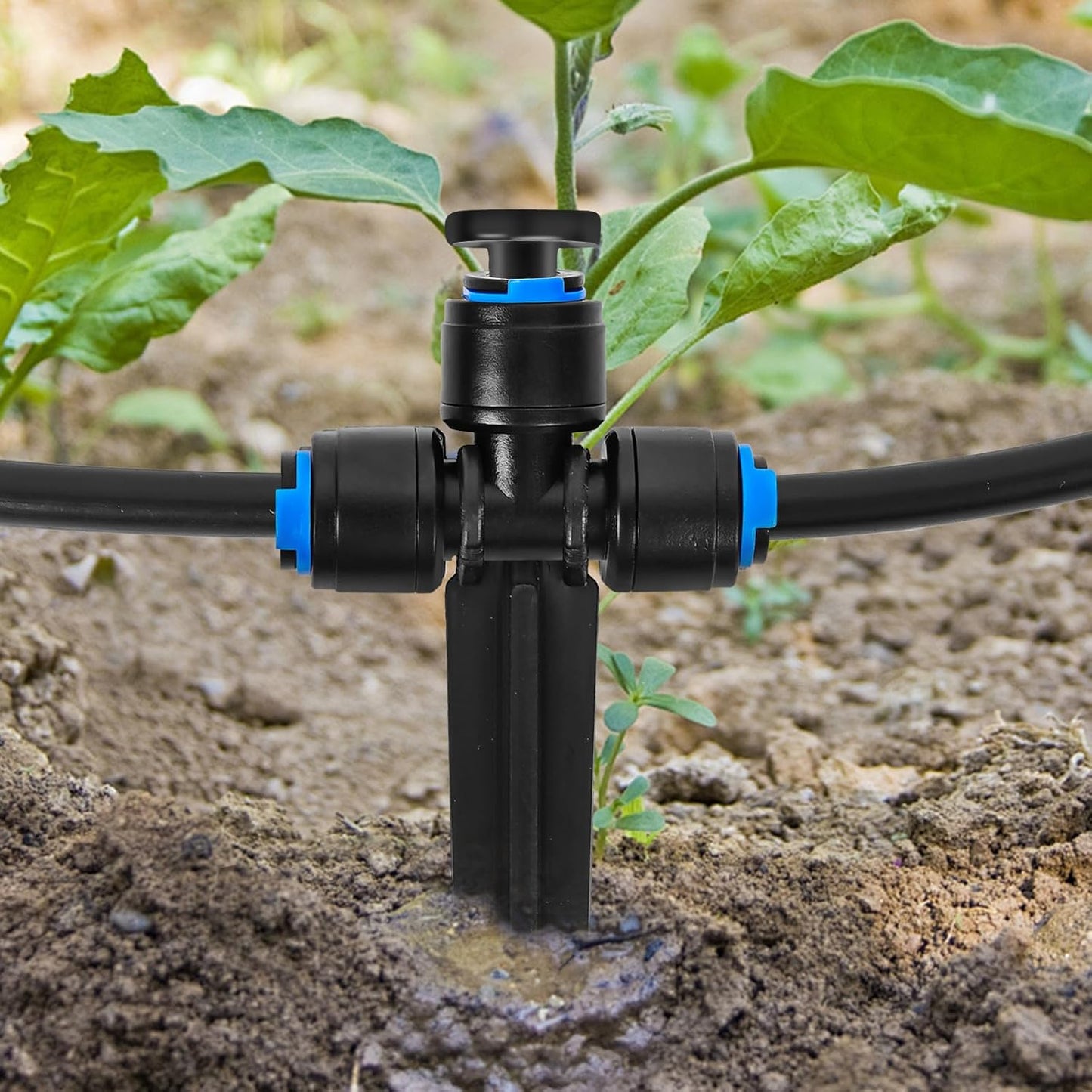 20 Pack 1/4" End Plugs for Drip Irrigation Tee Connectors, Quick Connect Universal Drip Irrigation Tubing Coupling Valve, Connector Locking Fitting for Sprinkler or Drip Irrigation System