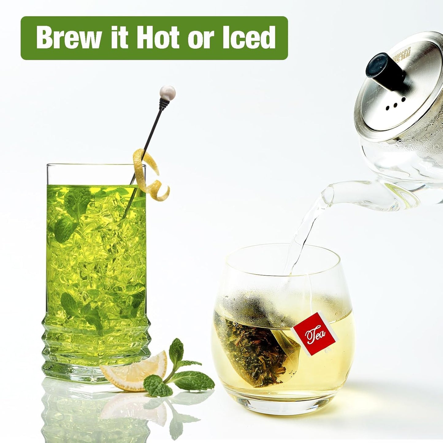 45 Spearmint Tea Bags - Traditional Herbal Mint Tea - Dried Spearmint Leaves - Caffeine-Free