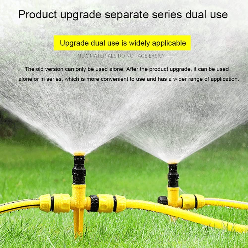 360° Rotation Auto Irrigation System Garden Lawn Sprinkler Patio, Garden Sprinkler Lawn, 90°/180°/360°, Adjustable at Will for Outdoor Grass Yard (5 PCS)