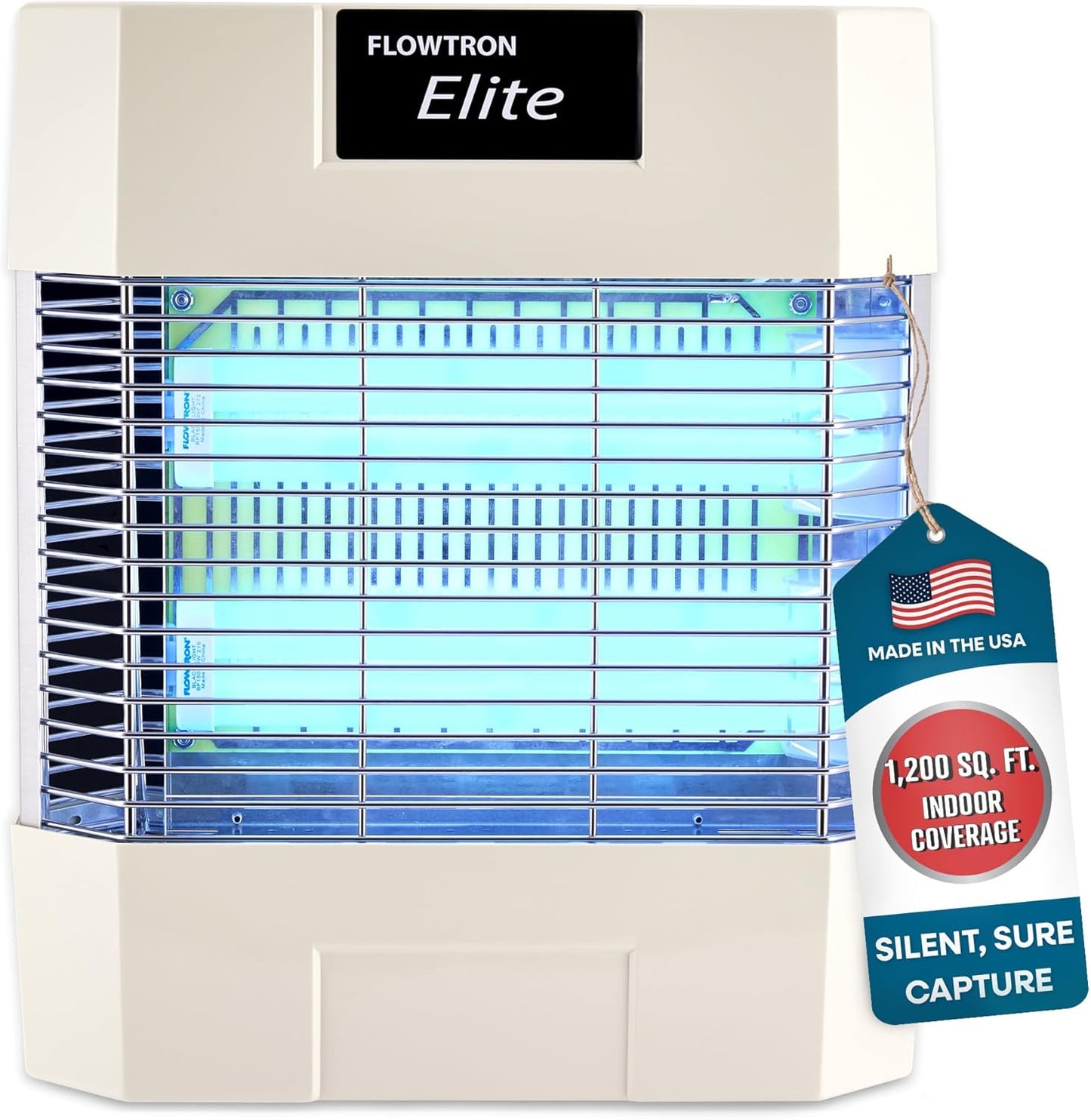 Flowtron Indoor Fly Killer | Electric Low-Voltage Bug Zapper for Gnats & Insects with 80W UV Light & Pheromone Lure, Stun Grid & Sticky Trap | 1200 Sq Ft for Kitchen, Restaurant & Barn, UL Certified