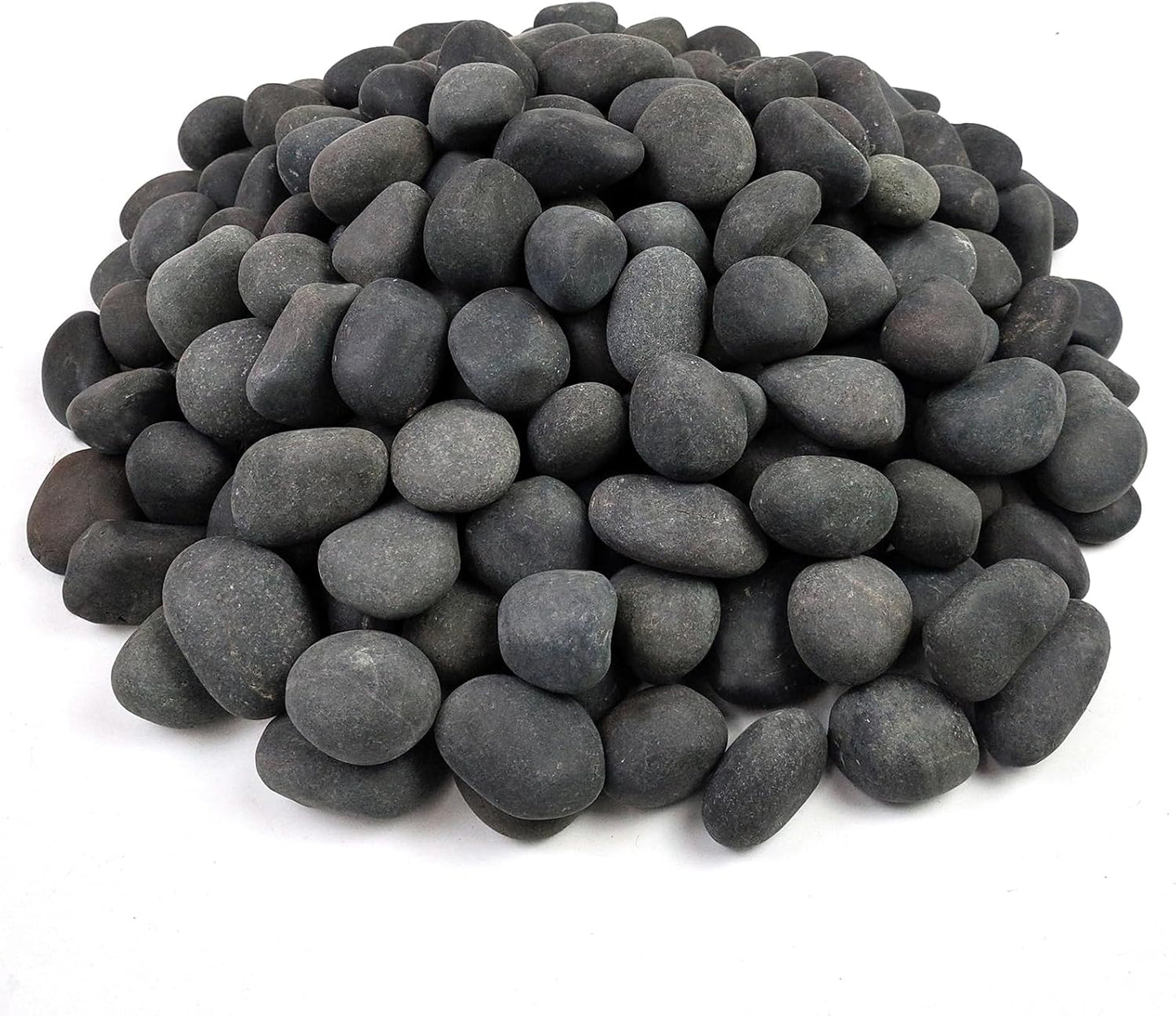 20 lbs Black River Rocks for Landscaping, 1-2 Inch Stones Natural Decorative Black Pebbles for Planters Aquarium Outdoor Garden Walkways Paving and Yards