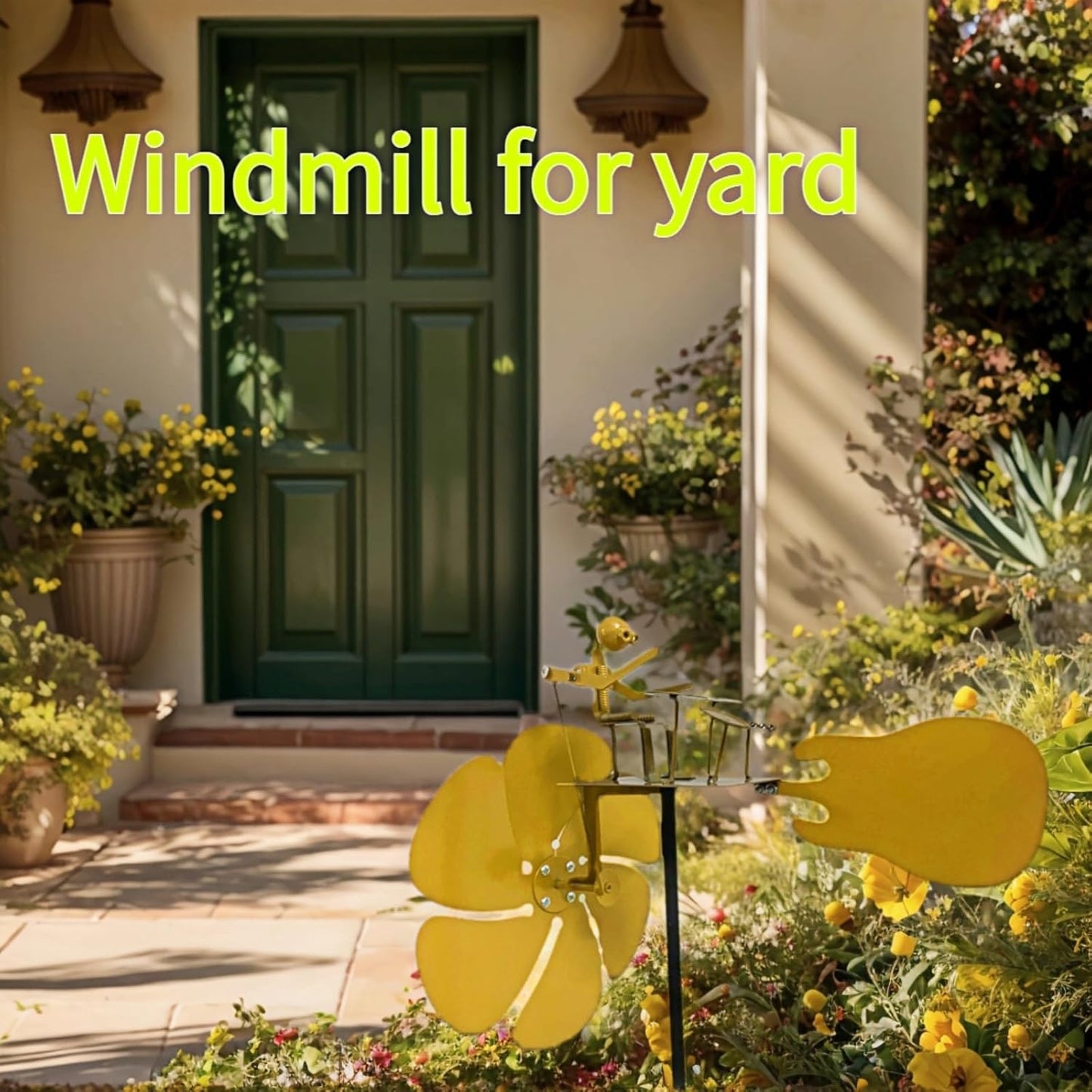 Handmade Metal Rock Band Windmill, Drummer Wind Spinner, Unique Drummer Statue Gift for Music Lovers, Garden Decor for Outside, Windmill for Yard and Garden