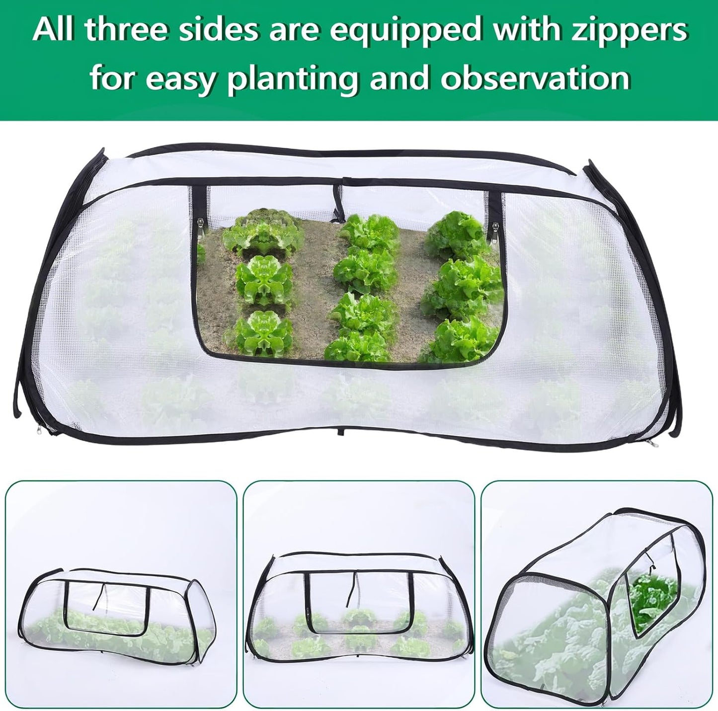 Garden Rows Accelerator Plants Cover,Garden Covers for Raised Beds,Freeze Protection Greenhouse Cover for Raised Garden Beds Protecting Seedlings Fruits Vegetable Rows (White)