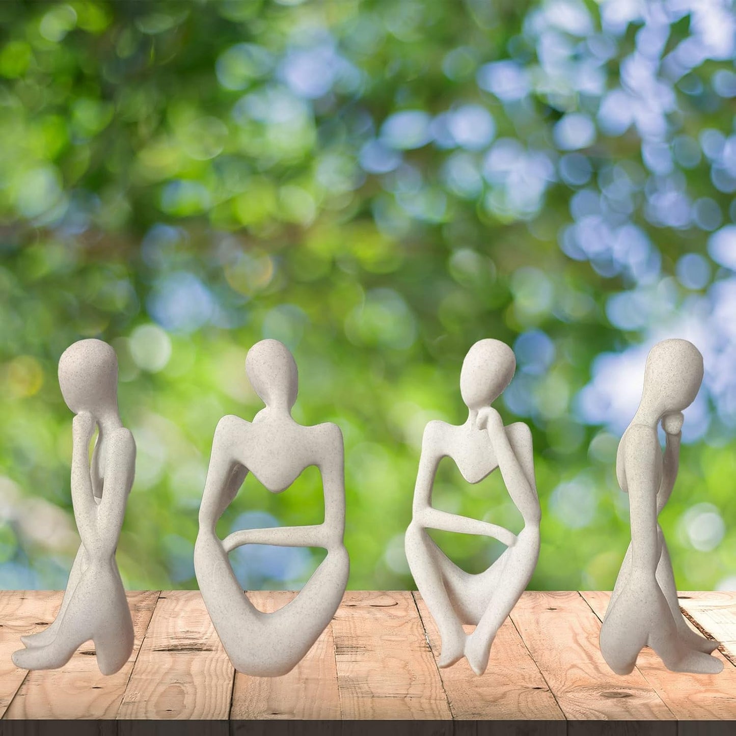 Dnoifne The Thinker Sculpture, Aquarium Ornaments, Abstract Sculpture Statue, Gift Art Decorative, Home Decor Figurine (Left, Large)