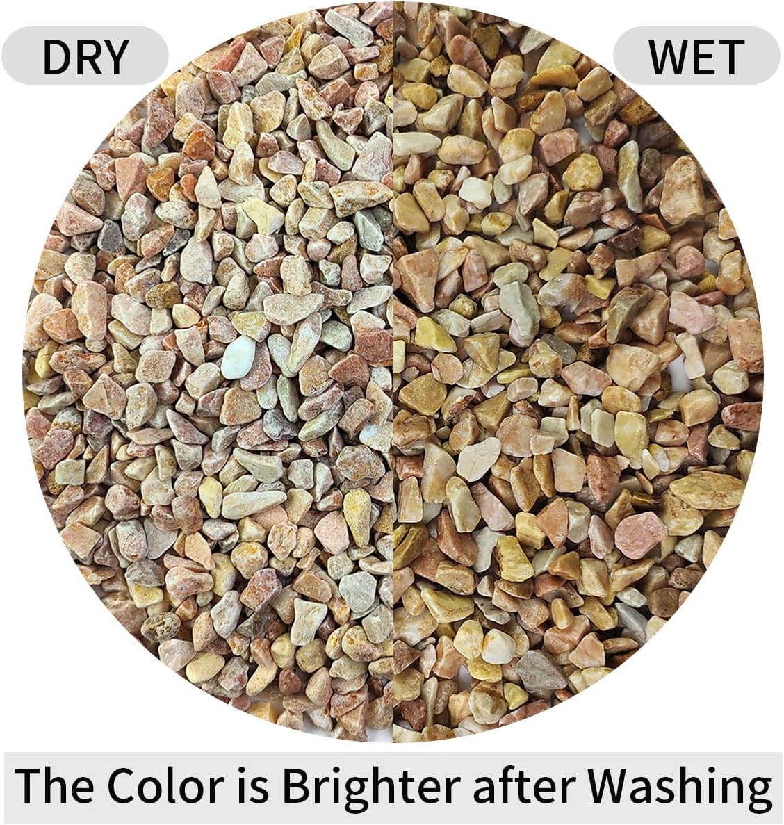 5lbs Natural Pea Gravel Pebbles, 3/8 Inch Decorative Succulent Rocks Pebbles for Indoor Plants. River Rocks for Vase and Outdoor Garden Landscaping Rocks