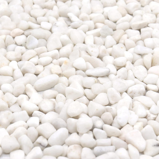White Rocks - 3/8 Inch. Decorative Polished Pebbles for Garden, Succulents, Vase Fillers (XSM 0.375 Inch - 5 lbs) perfection