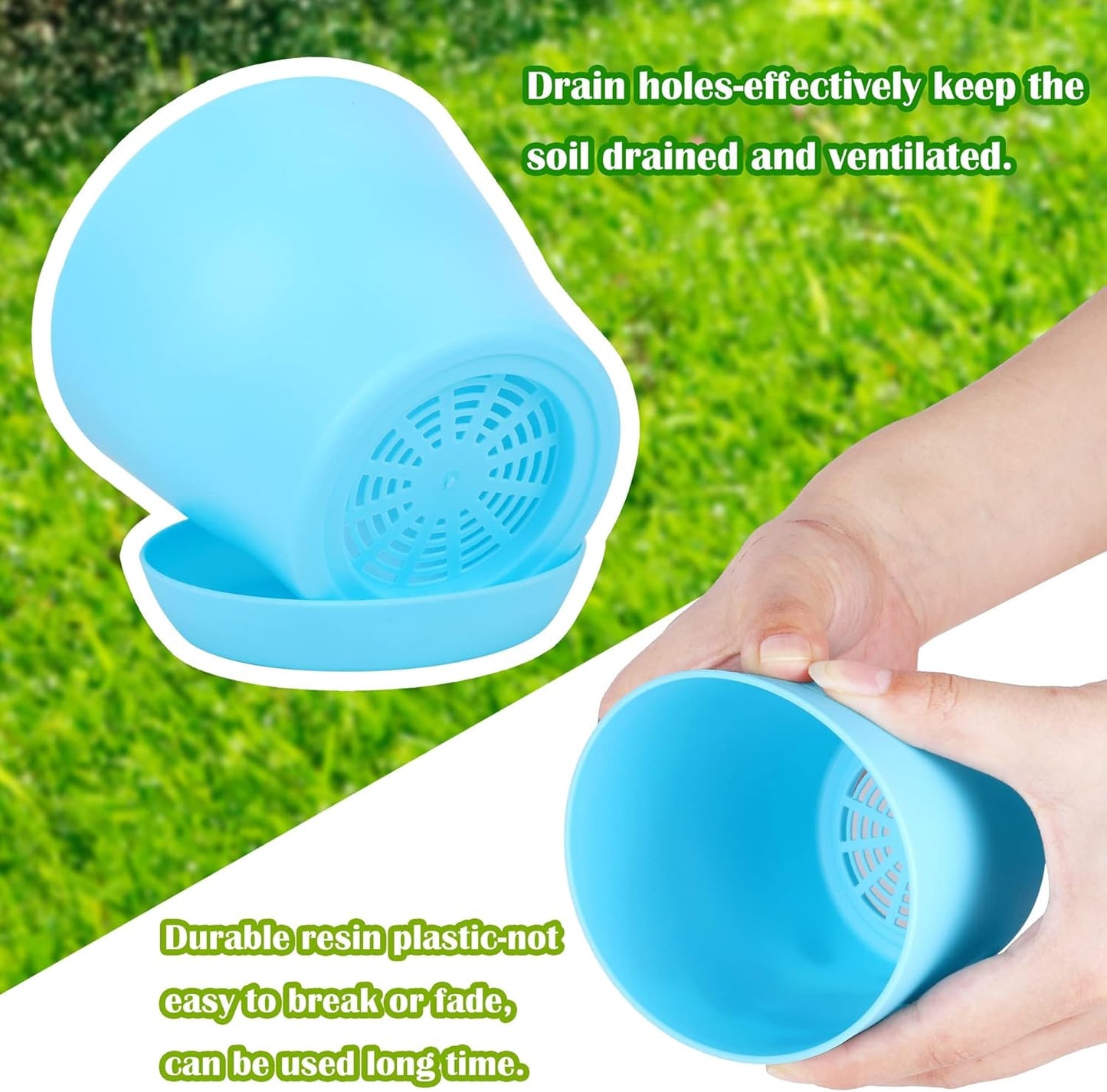 36 Pack 4 Inch Plastic Plant Pots with Saucers Colorful Flower Plant Container Seed Starting Pots Thickened Seedlings Nursery Pots for Home Garden Indoor Outdoor Flowers, 9 Colors