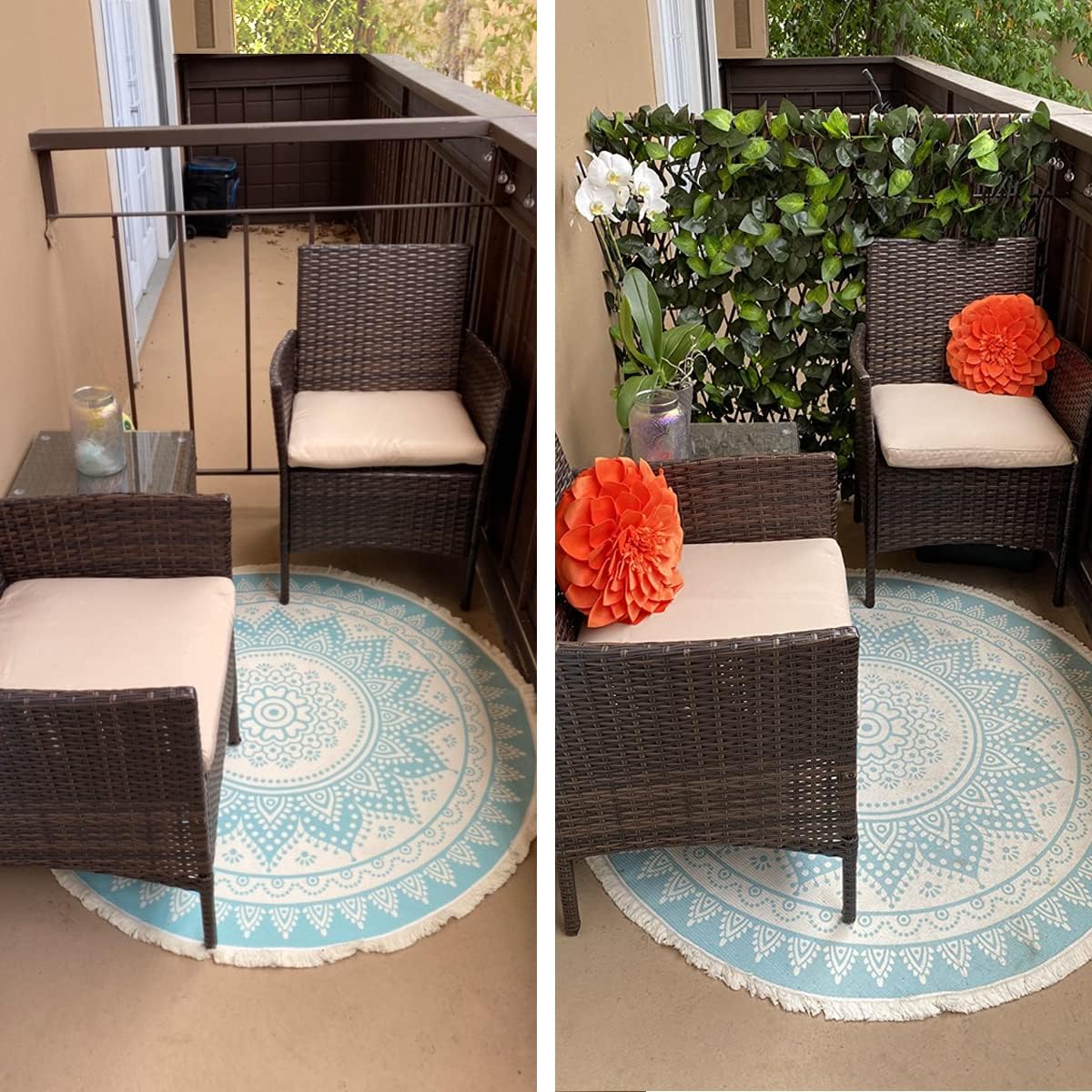 Expandable Faux Ivy Fence,Artificial Privacy Screen Decor for Outdoor Wall, Balcony and Patio, Single Sided Leaves (Green,1)