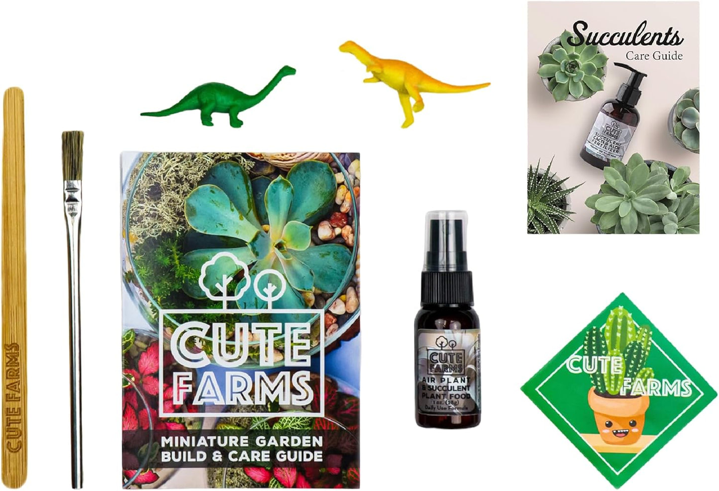 Cute Farms Glass Terrarium Kit | Just Add Your Own Plants (Geometric Glass + Live Plants)