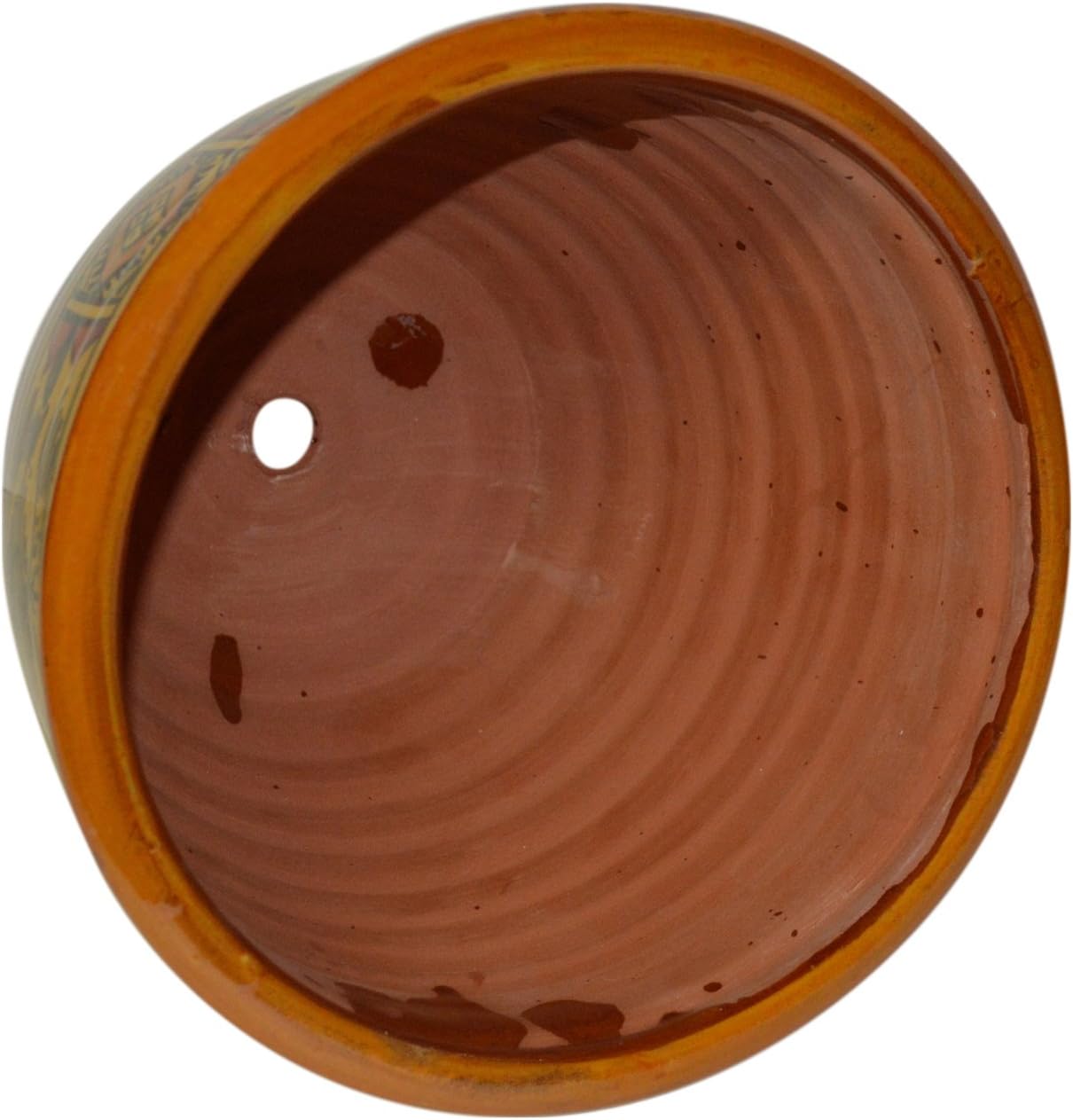 Handmade Ceramic Flower Pot Moroccan Indoor Outdoor Mediterranean Spanish Style Garden Drain Hole Planter Yellow