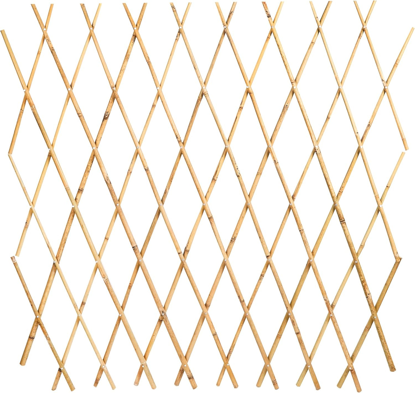 Expandable Bamboo Trellis Fence 48x72 Inch, Plant Support for Climbing Plants, Vines, Ivy, Roses, Vegetables, Cucumbers, Clematis, Garden Fence Indoor Outdoor