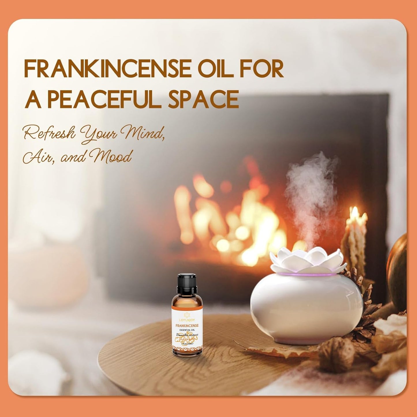 Frankincense and Myrrh Essential Oil, 100% Pure Natural, for Diffuser, Skin Care, Meditation, and Relaxation, Combo Set with Roller Bottle - 2 Oz