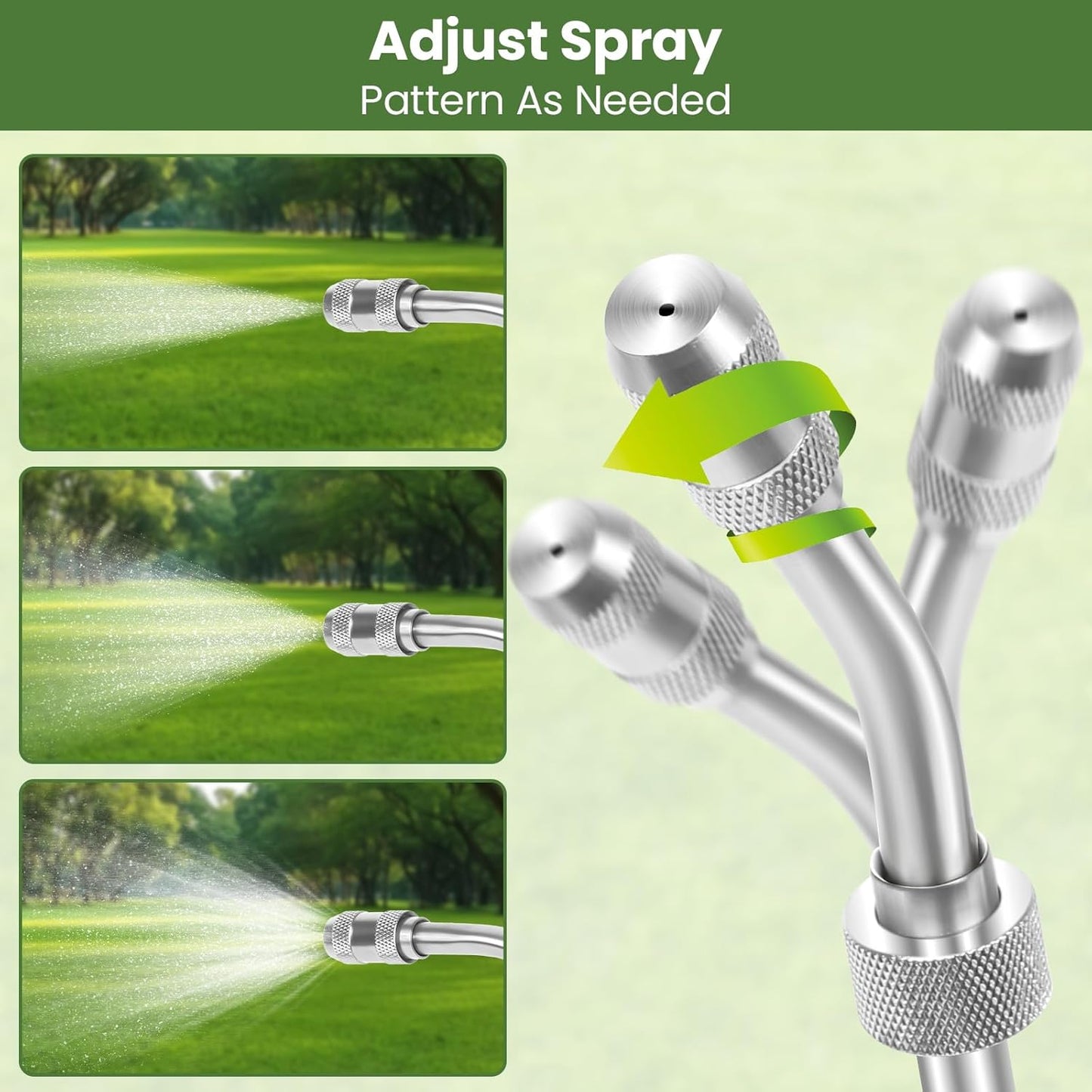 36" All Metal Replacement Sprayer Wand, Suitable for 1/2" Hose Quick Connector, 1/4" & 3/8" & 1/2" Brass Barb Spray Wand, Built-in Shut Valve Stainless Steel Spray Wand