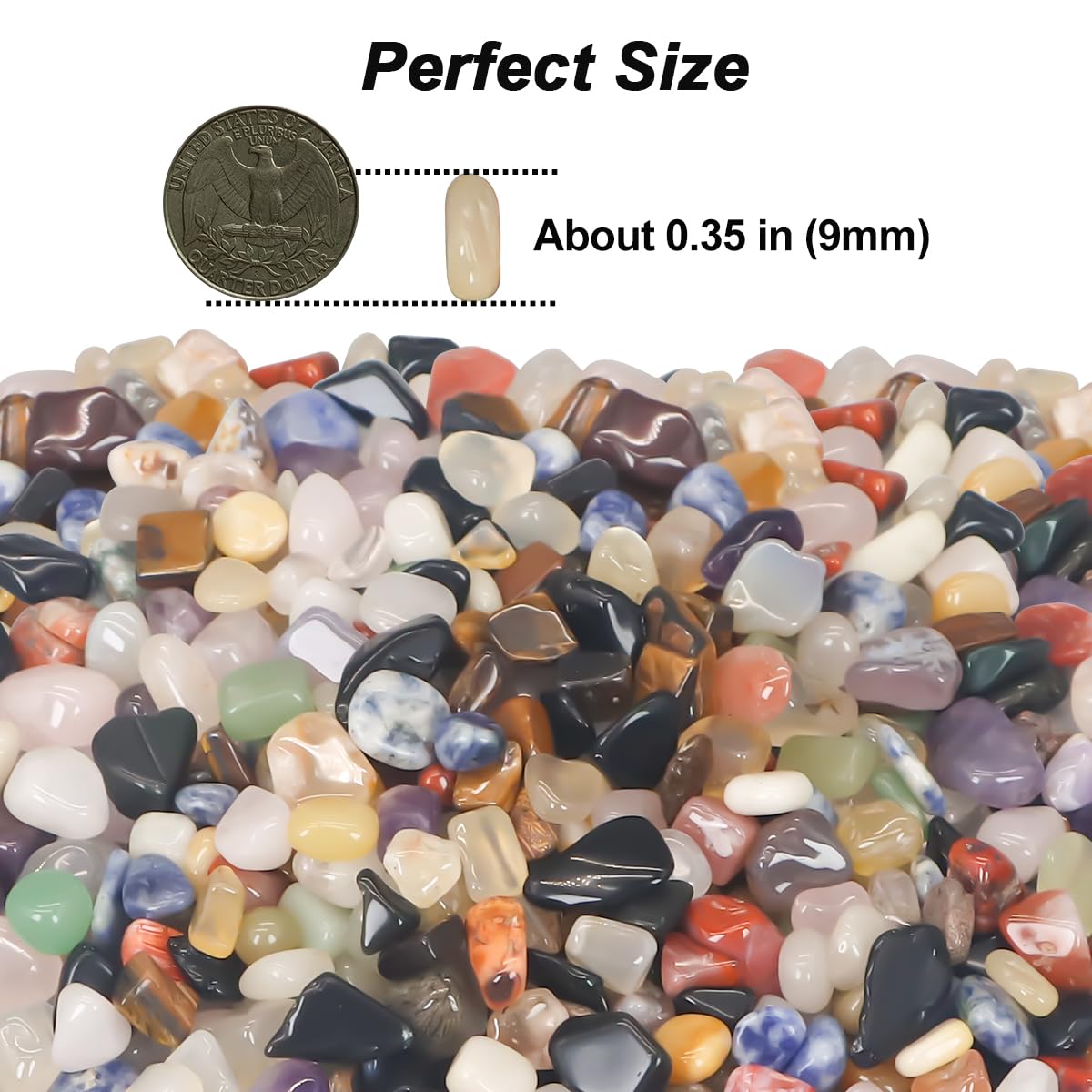 Vase Filler,Landscaping Pebbles, River Rocks Decorative Ornamental Pebbles, DIY Smoothed Rocks for Potted Plant Resin Art Vase Fillers Aquarium Gravel Rocks (Mixed Color, 1 Pound)