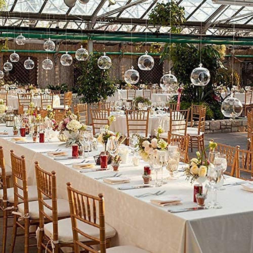 3.15 inches Hanging Tealight Holder Glass Globes Terrarium Wedding Candle Holder Candlestick (18 Pcs/Set) (18pcs)