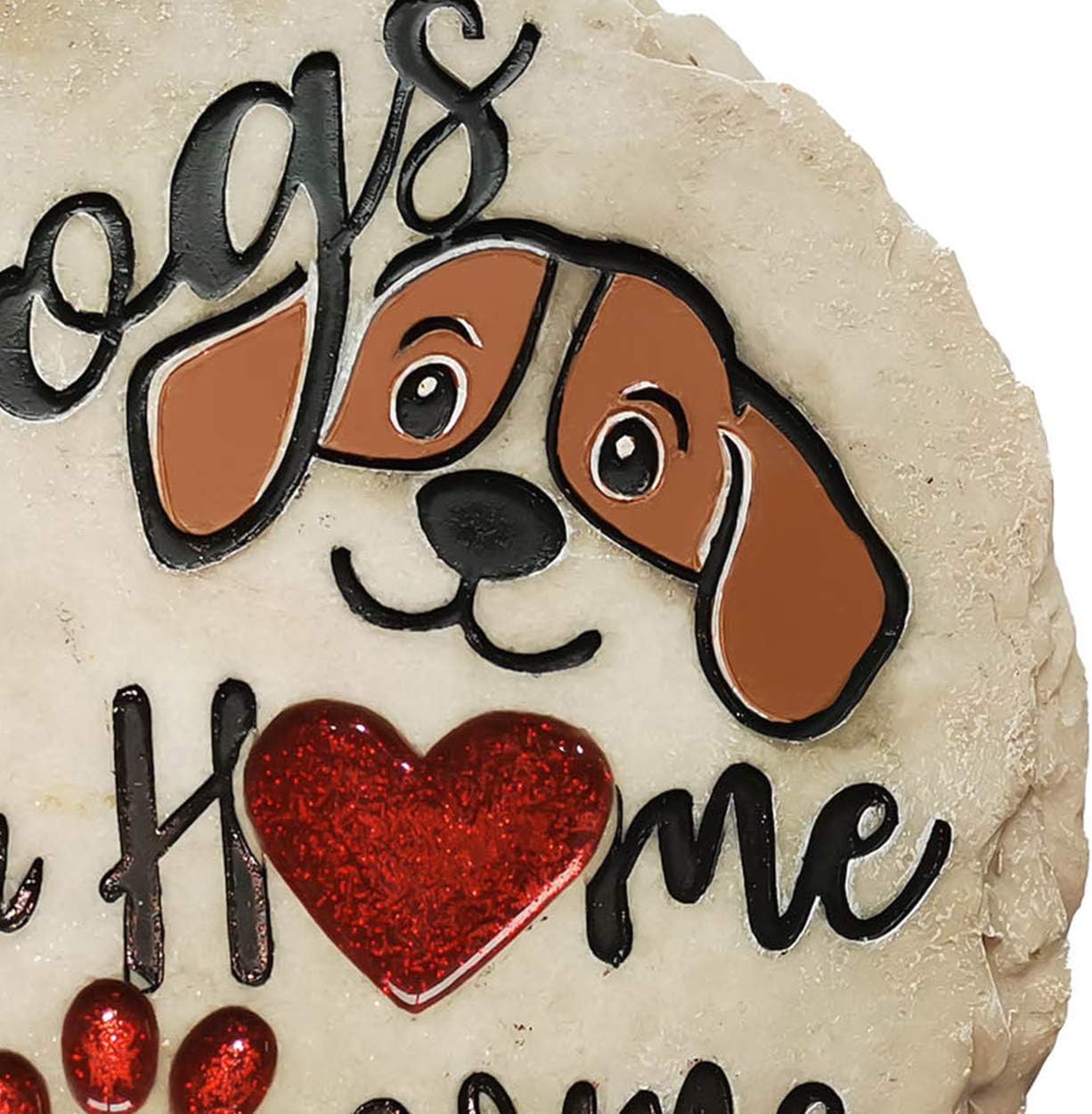 Spoontiques - Garden Décor - Dogs Make a Home Pawsome Stepping Stone - Decorative Stone for Garden