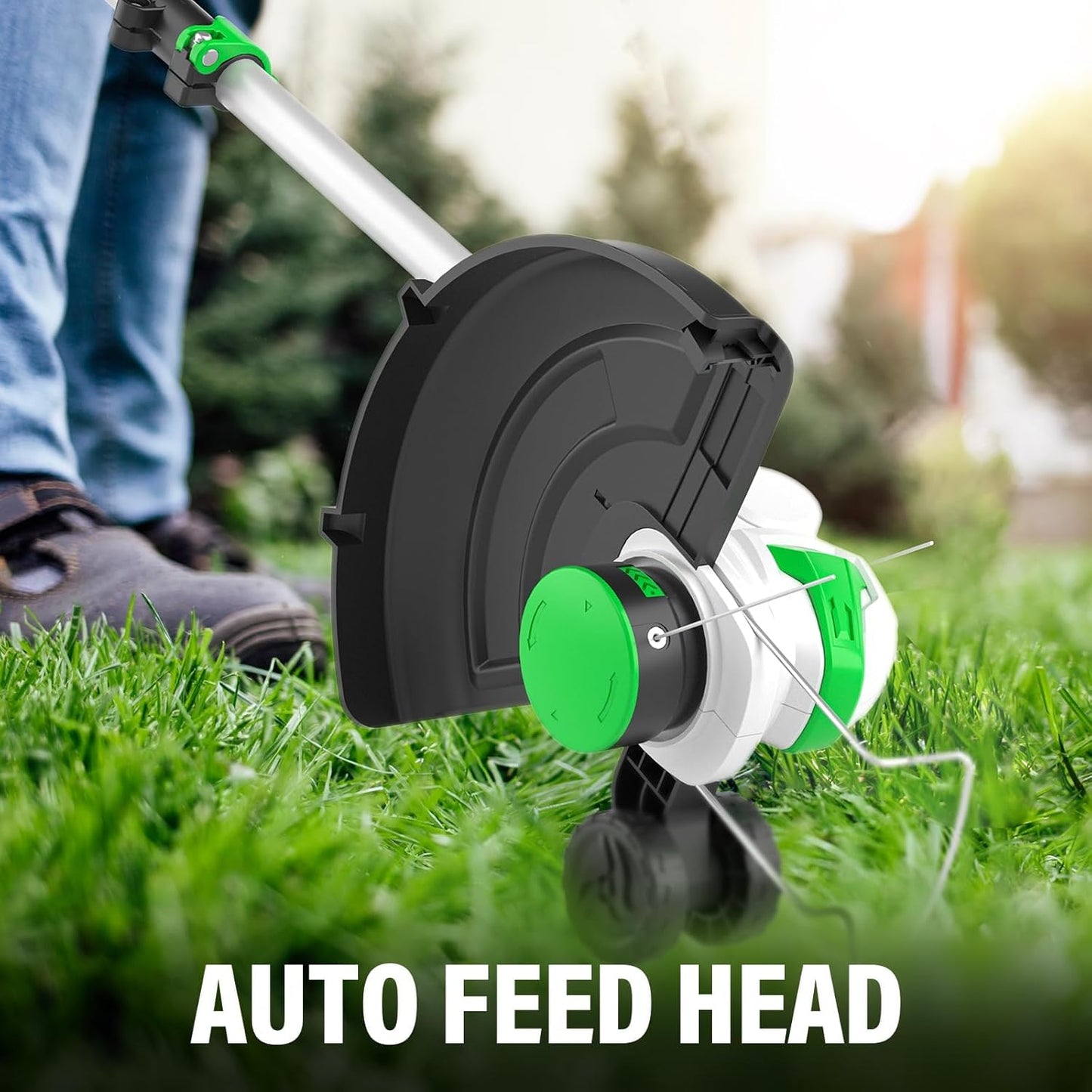 SOYUS Weed Wacker Battery Operated, 12 Inch String Trimmer Cordless, 20V Weed Wacker Electric with Battery and Charger, Lightweight Edger Trimmer with 8 Pcs Replacement Spool Trimmer Lines