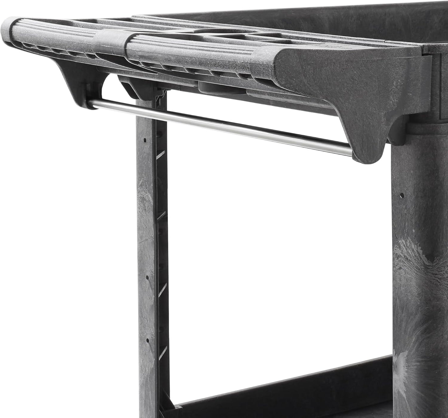 Dryser Utility Cart with Wheels, 46" x 25" Heavy Duty 550 lb. Capacity with Shelves - 2 Tier Rolling Cart with Four 5" Swivel Casters for Warehouse, Garage, Cleaning