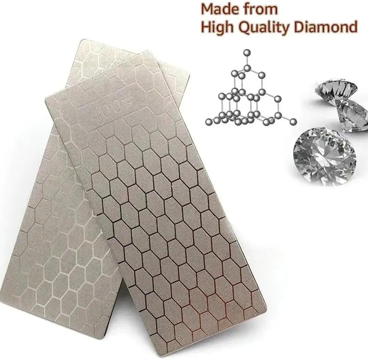 Diamond Sharpening Stone Set, Diamond Lapping Plate Coarse/Medium/Fine Grit Sharpener, Perfect Assistance Sharpener Angle Guide