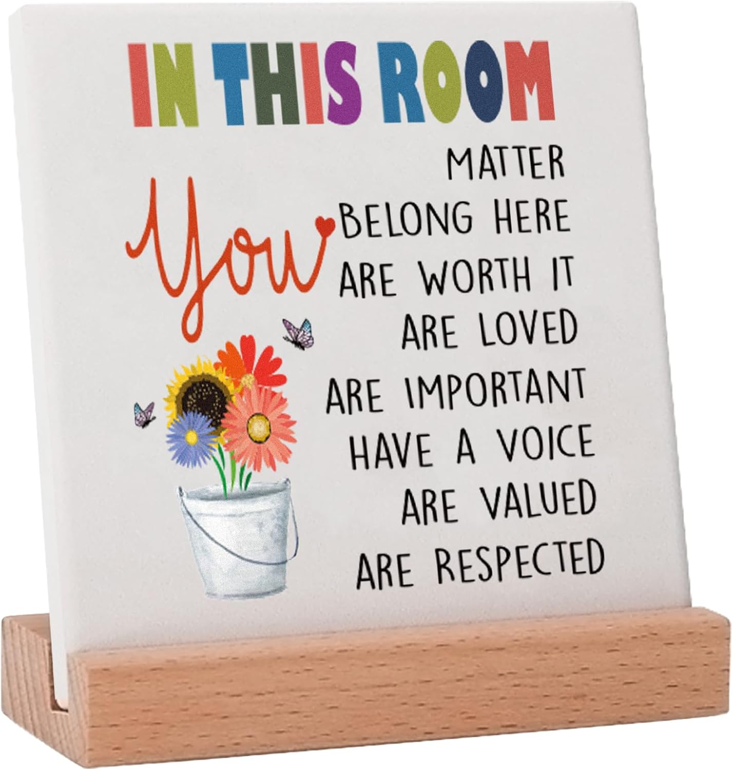 Inspirational Decor Motivational Gifts for women Birthday Christmas, Positive Mental Health Gifts for Her Teenage Girls Boys You are Loved Encouragement Plaque Little Reminders for Office Home