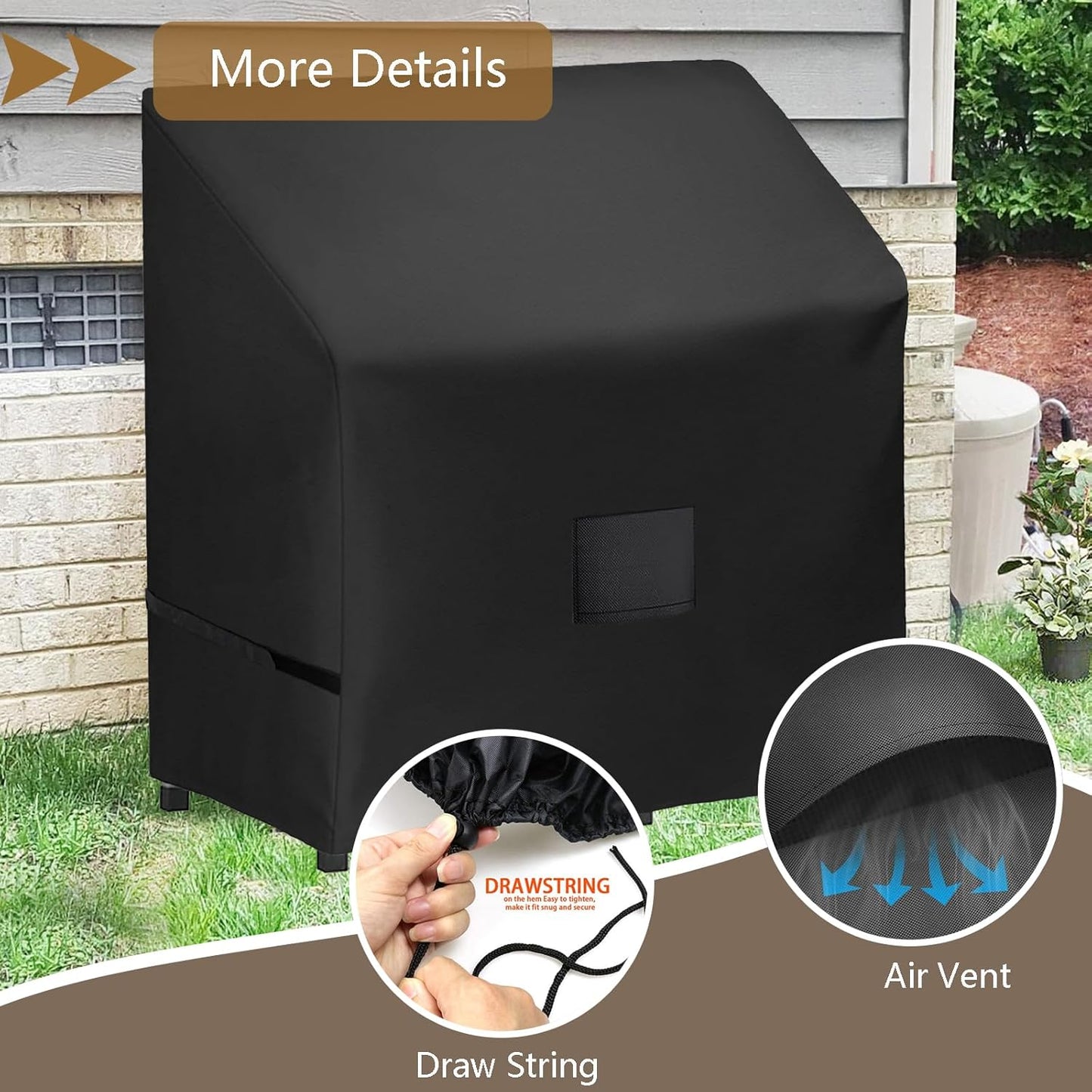 FLYMEI Outdoor Garden Potting Bench Table Cover, Waterproof Windproof Protective Cover for Outdoor Cabinet/Potting Benches for Outside/Garden Table for Planting, 47" x 20" x 47"