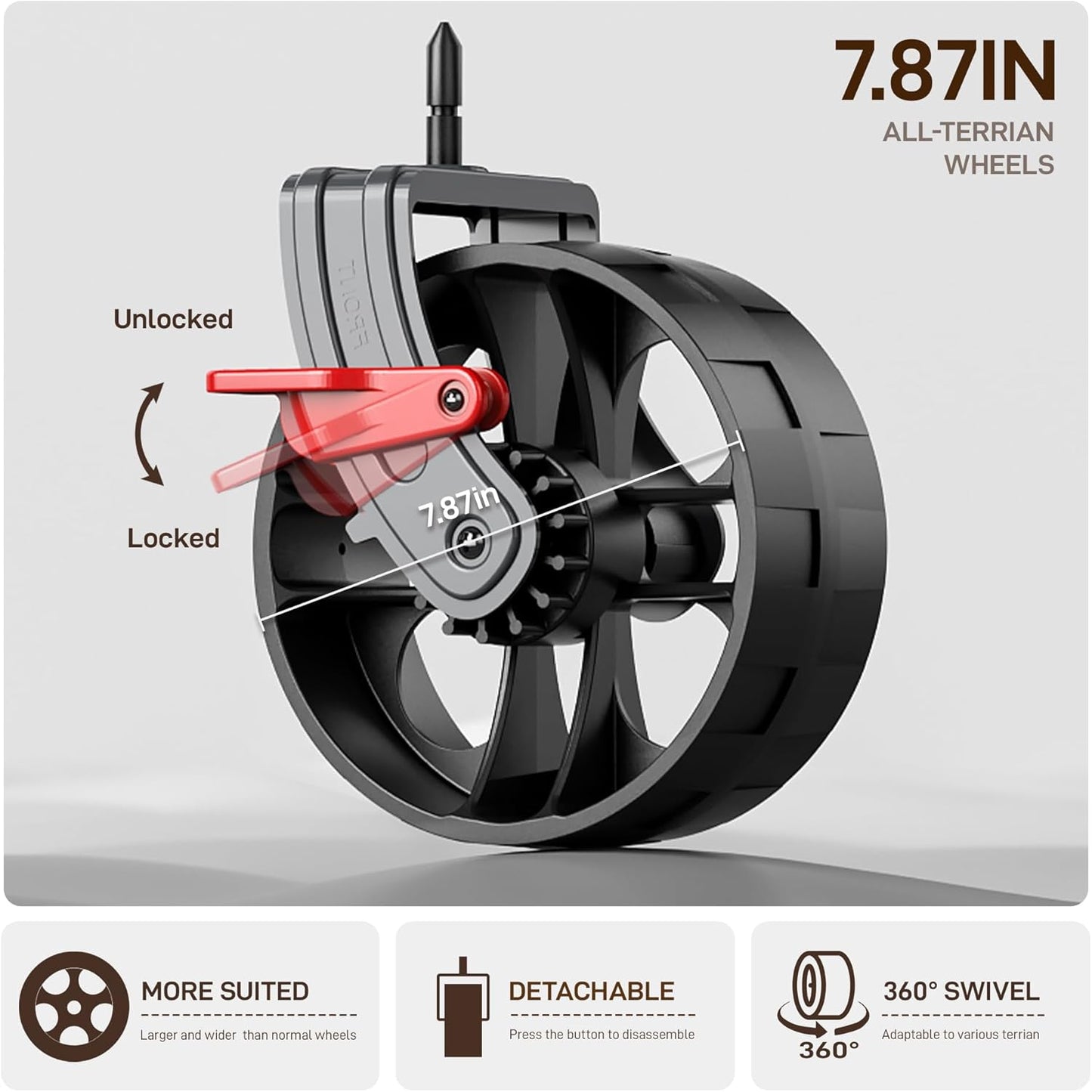 EVER ADVANCED Folding Push Wagon with Canopy, Portable Shopping Cart with Brakes, Collapsible Wagon Cart with All-Terrain Big Wheels for Camping, Beach, Sports