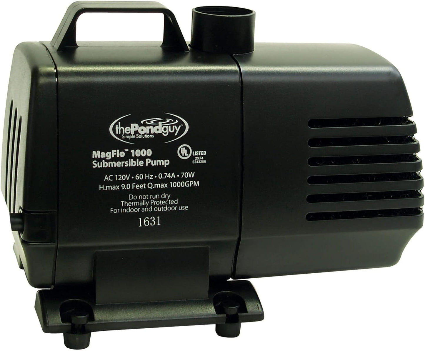 The Pond Guy MagFlo High-Efficiency Compact Pump for Small Water Gardens, Quiet Multi-Purpose System for Waterfalls, Fountains or Spitters, 460 GPH